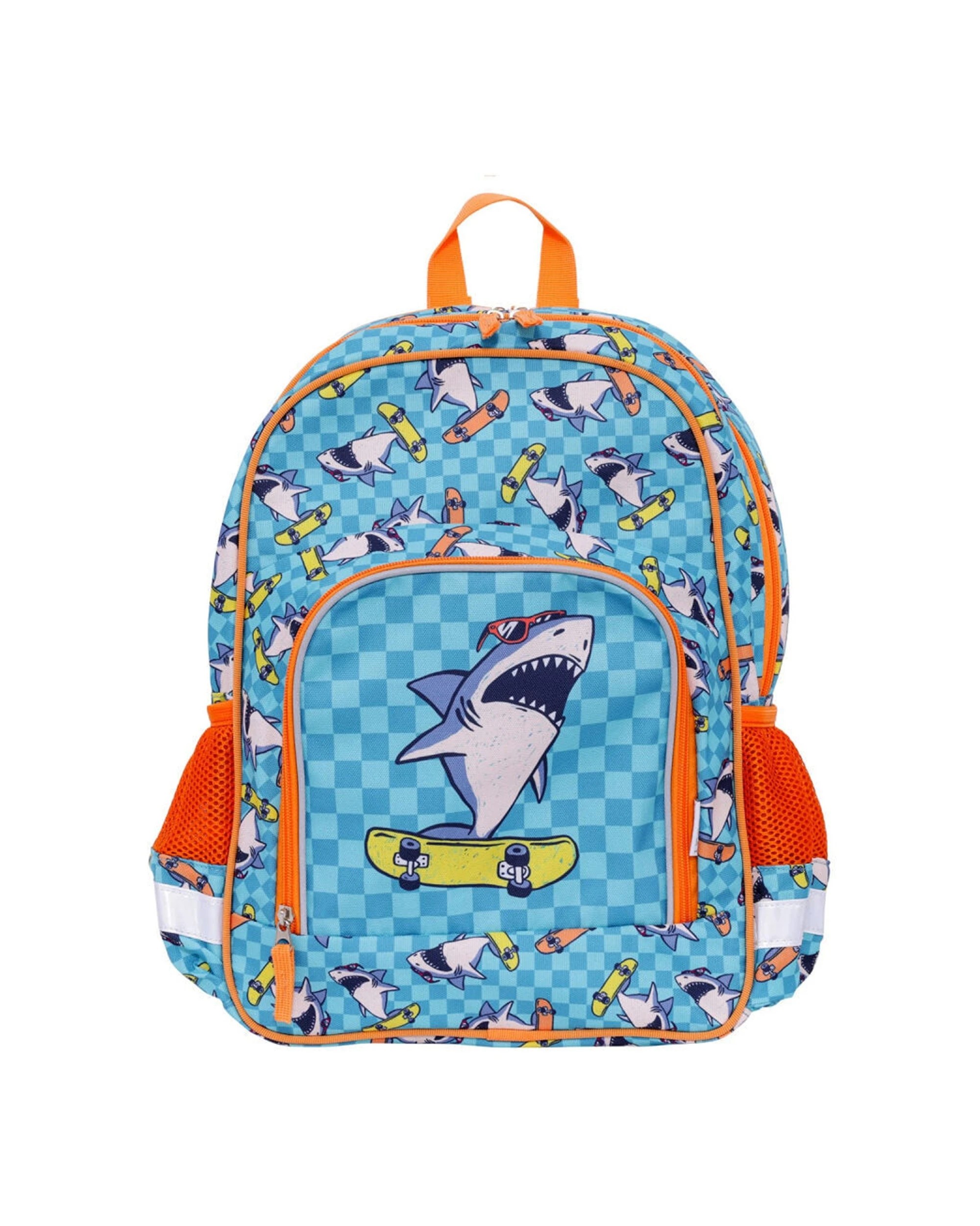1 Splosh Out & About Shark Backpack Kids Children School Bag Weatherproof Polyester 40x31cm - Blue, 1 of 6