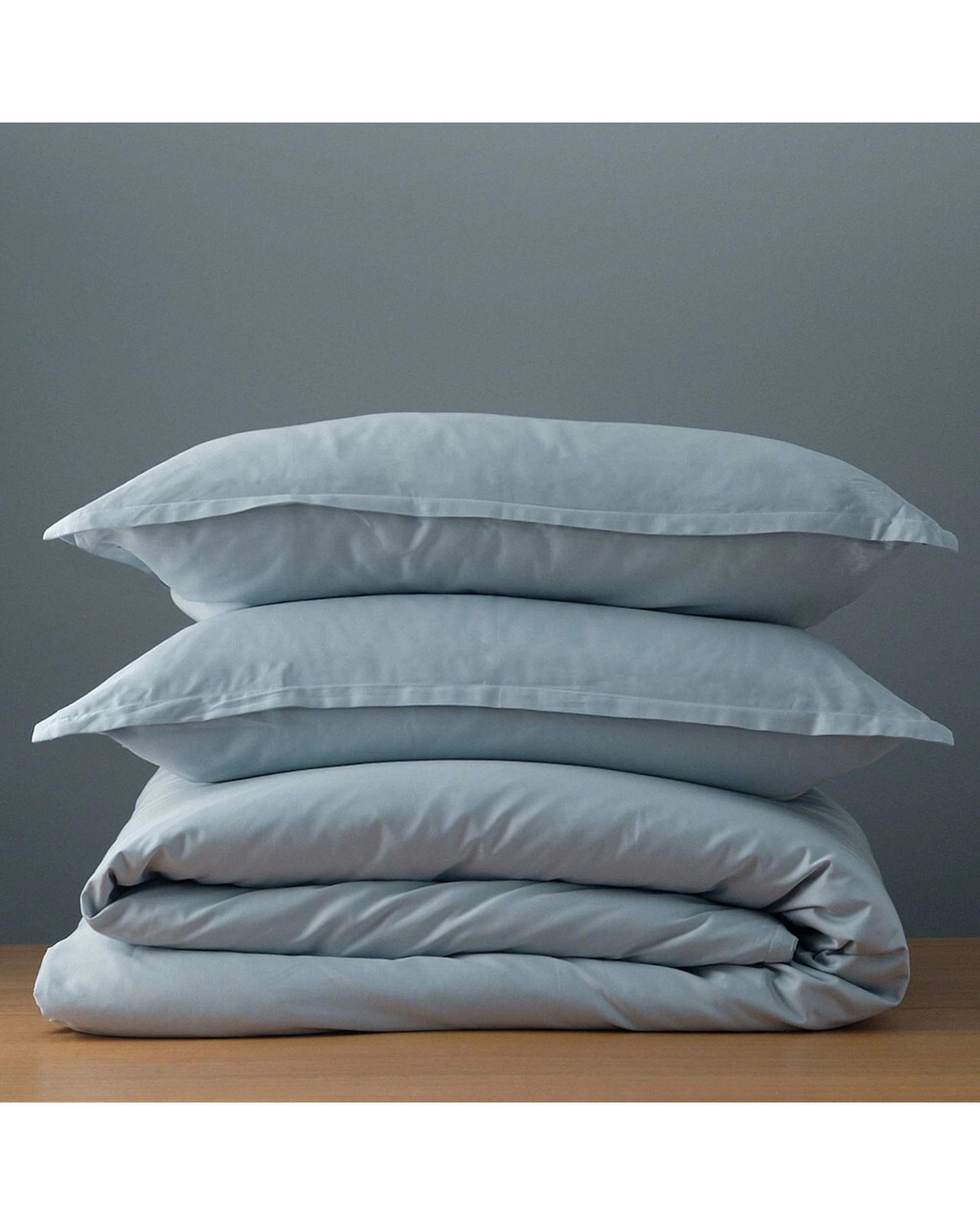 3 Canningvale Alessia Quilt Cover Set Bamboo Cotton Silky Soft Sateen - King Bed - Blue, 3 of 4