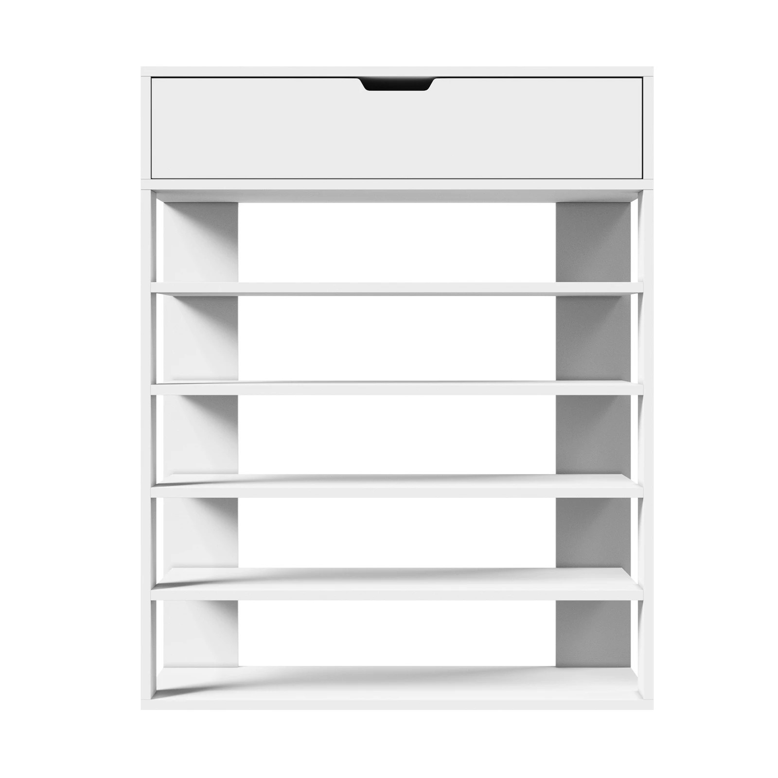 5 Oikiture Shoes Storage Rack 5-tier Shelves Shoe Storage Cabinet Drawer
 - White, 5 of 8