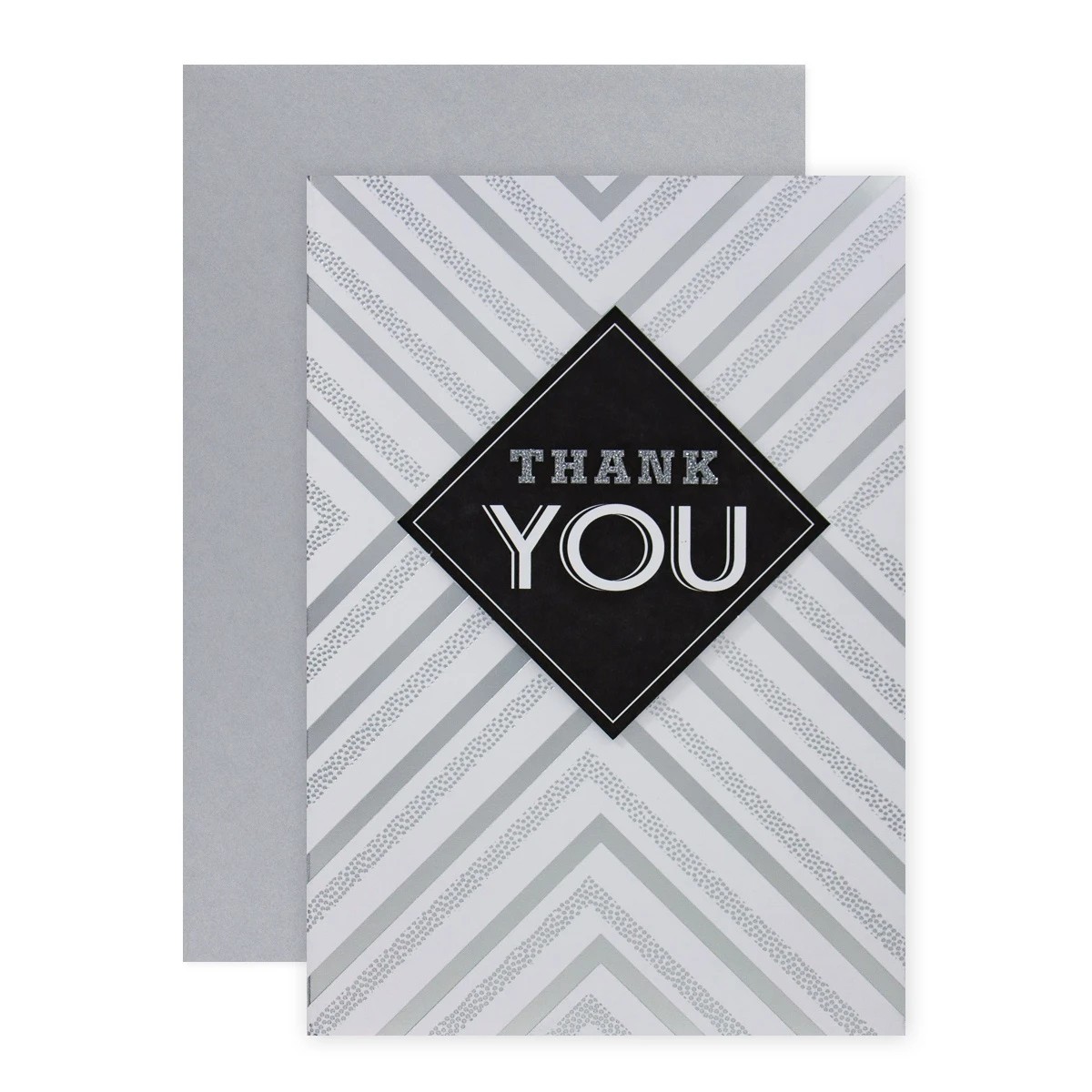 1 Connections from Hallmark Thank You Card - Contemporary Silver, 1 of 3