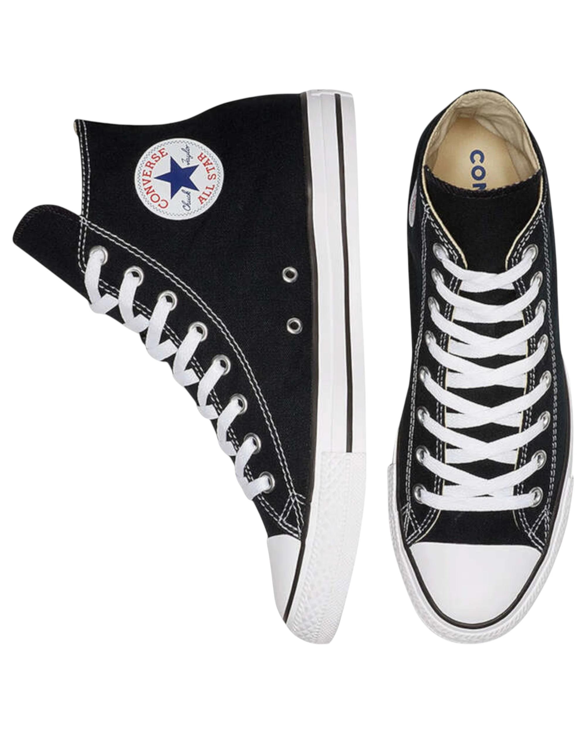 7 Converse Mens Chuck Taylor All Star Black Hi Top Lace Up Casual Shoe BLACK, 7 of 7