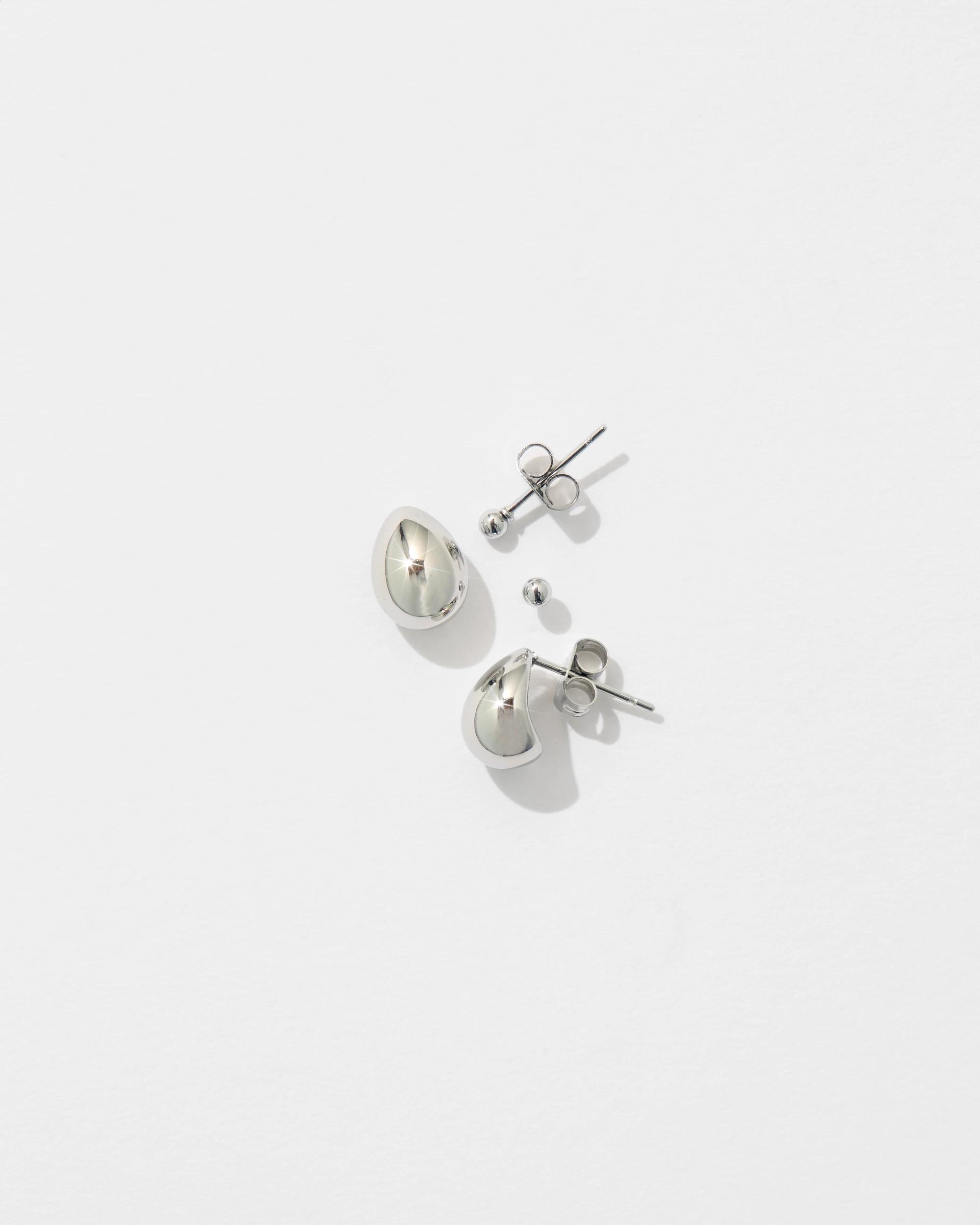 1 Target Waterproof 2 Pack Teardrop Earrings Set SILVER, 1 of 1