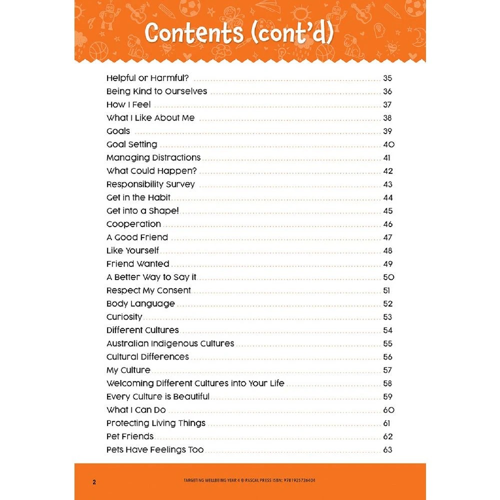 3 Targeting Wellbeing Year 4, 3 of 7