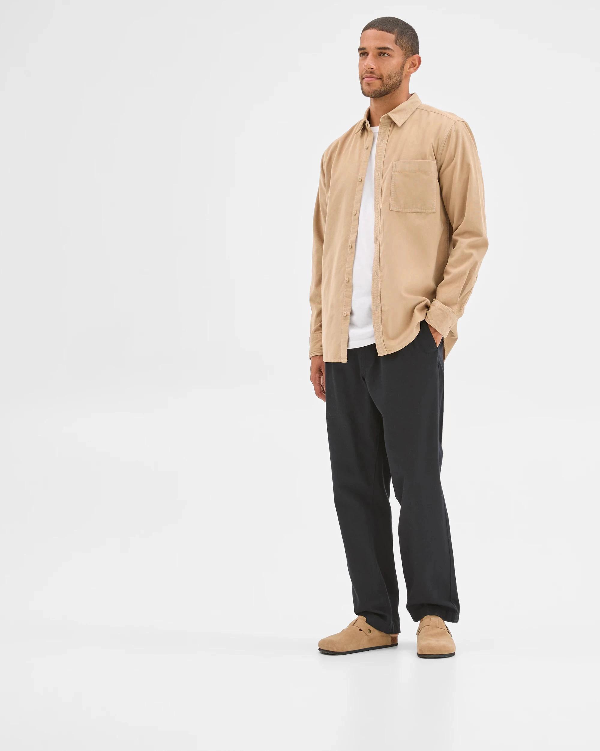 1 Target Man Australian Cotton Corduroy Shirt TAN, 1 of 6
