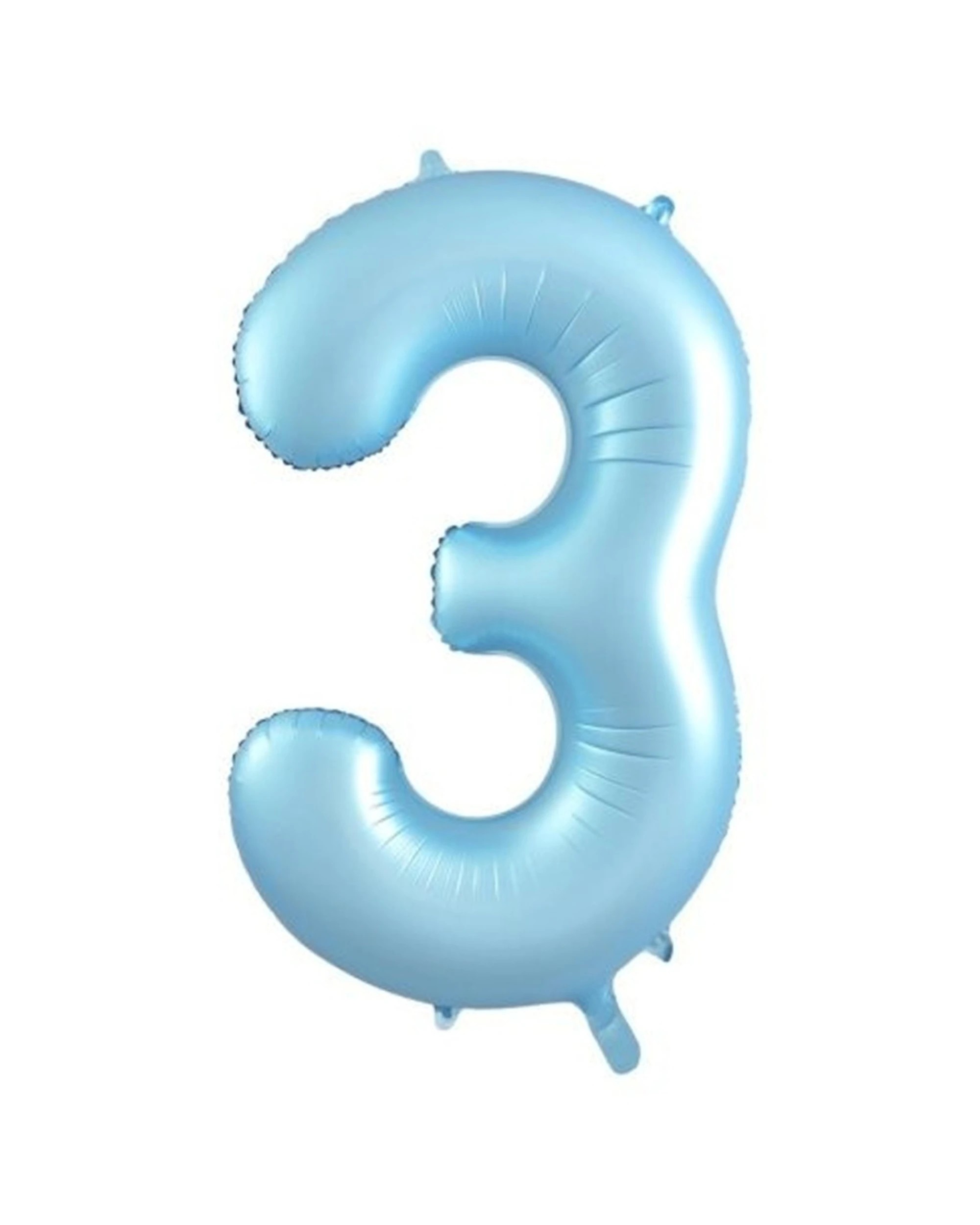 1 Alpen Decrotex Foil Balloon Number 3 Party Decoration 34 Inches Pastel - Blue, 1 of 1