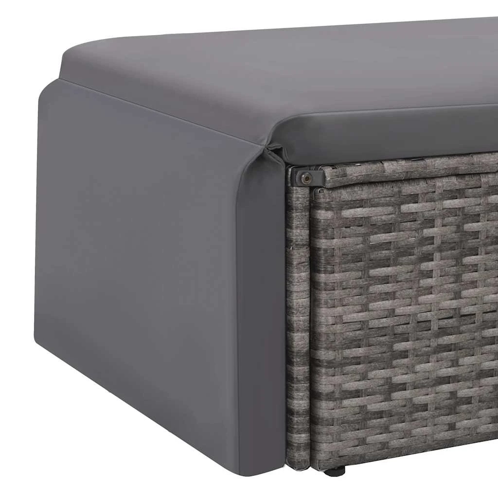 7 vidaXL Garden furniture set Adjustable Footrests - Grey, 7 of 9