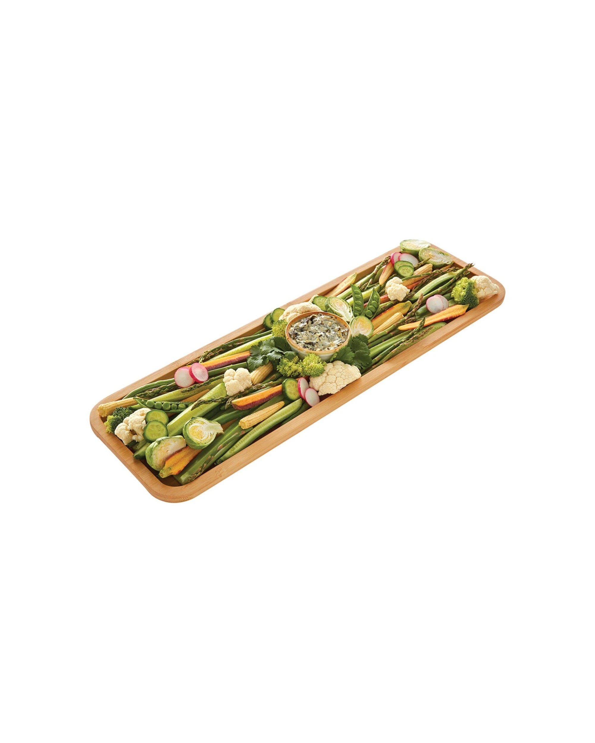 5 Farberware 2PK Build-a-Board Bamboo Snacking Platter With Lid Durable - Multi, 5 of 6