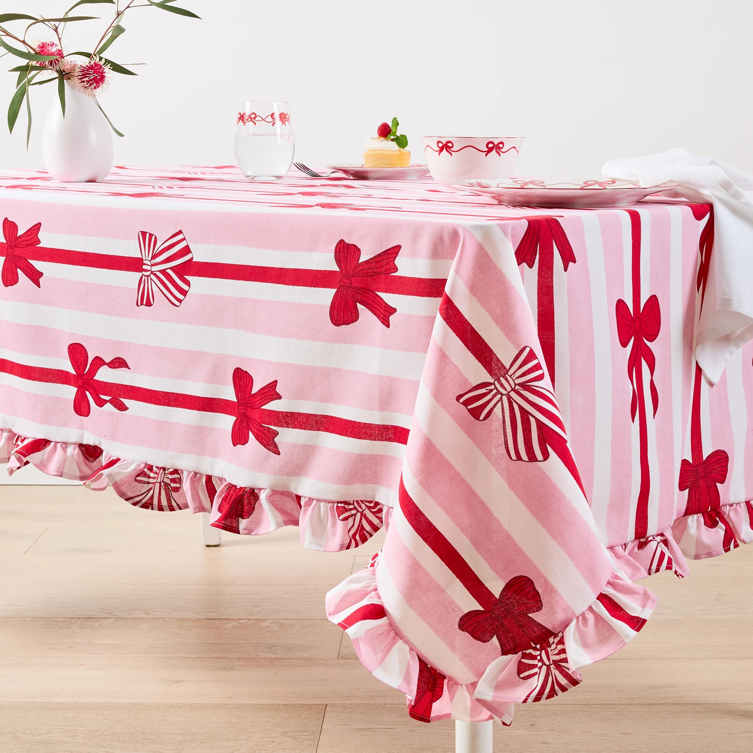 1 Extra Large Bow Stripe Tablecloth, 1 of 6