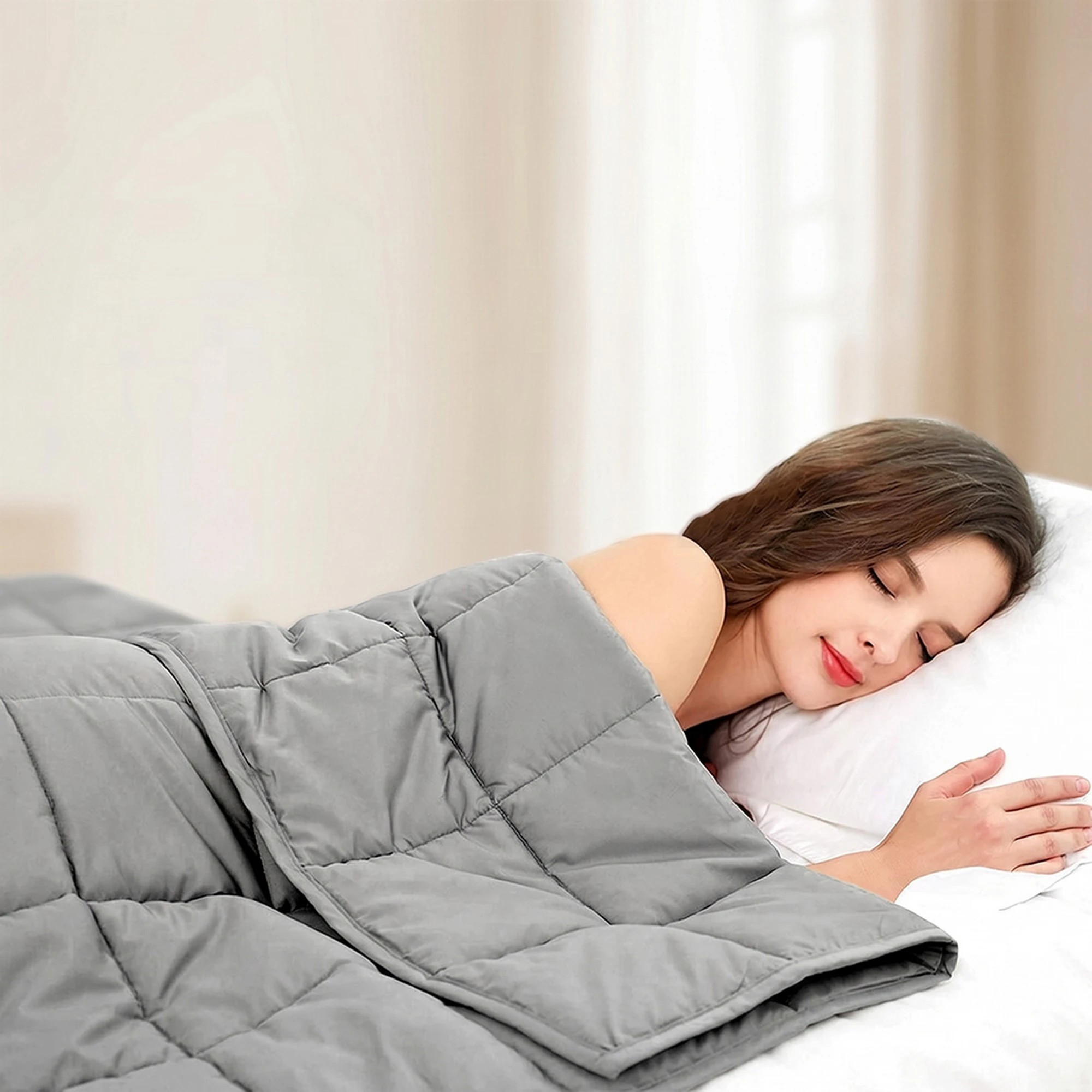 9 Giselle Bedding Weighted Blanket 7KG Deep - Grey, 9 of 9