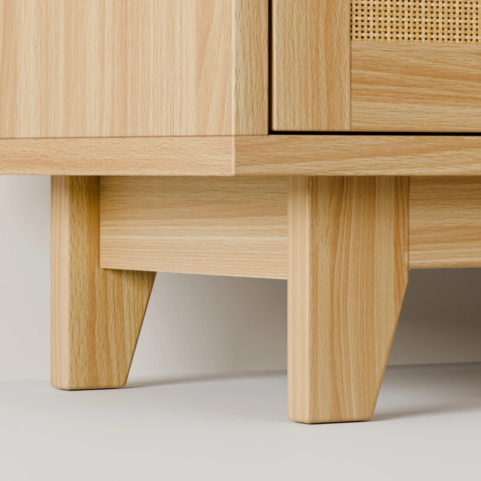 9 Alfordson 6 Chest of Drawers Rattan Storage Cabinet Dresser - Oak, 9 of 10