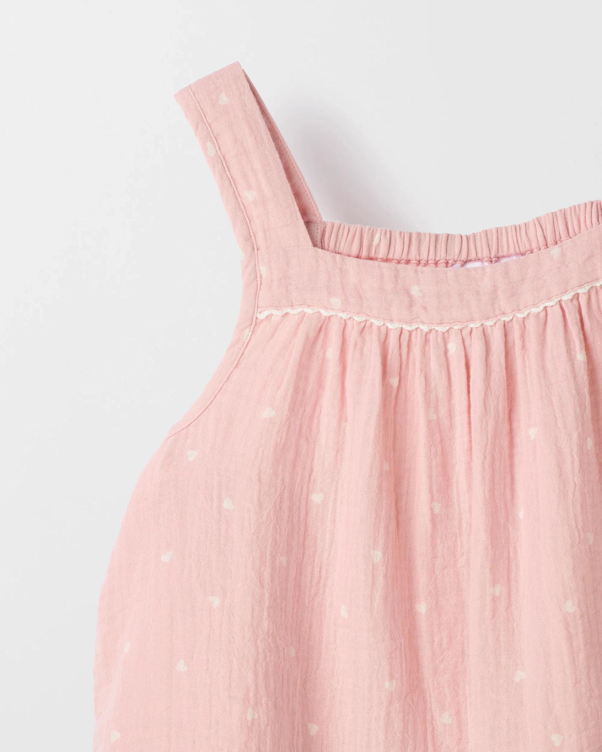 4 Target Australian Cotton Older Girls Double Cloth Cami Long Pyjama Set HEART, 4 of 8