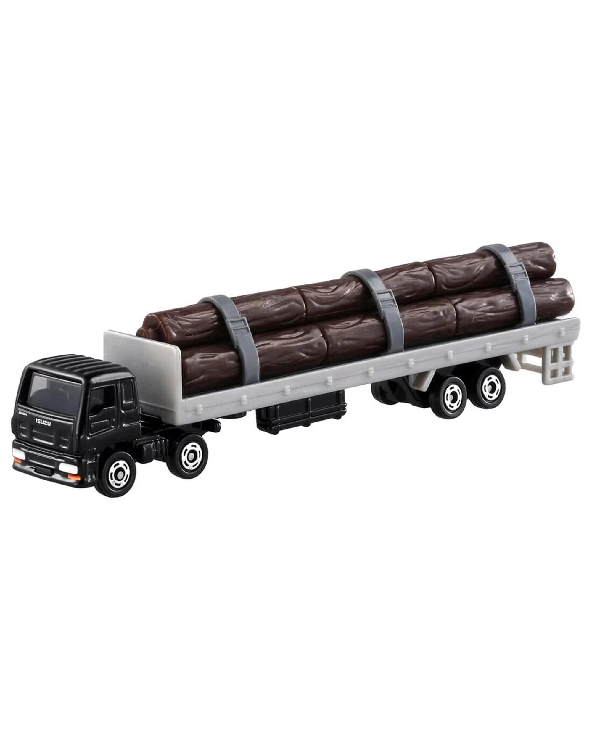 1 Tomica Long No.125-04 2017 Isuzu Giga Wood Trailer Lumber Truck, 1 of 1
