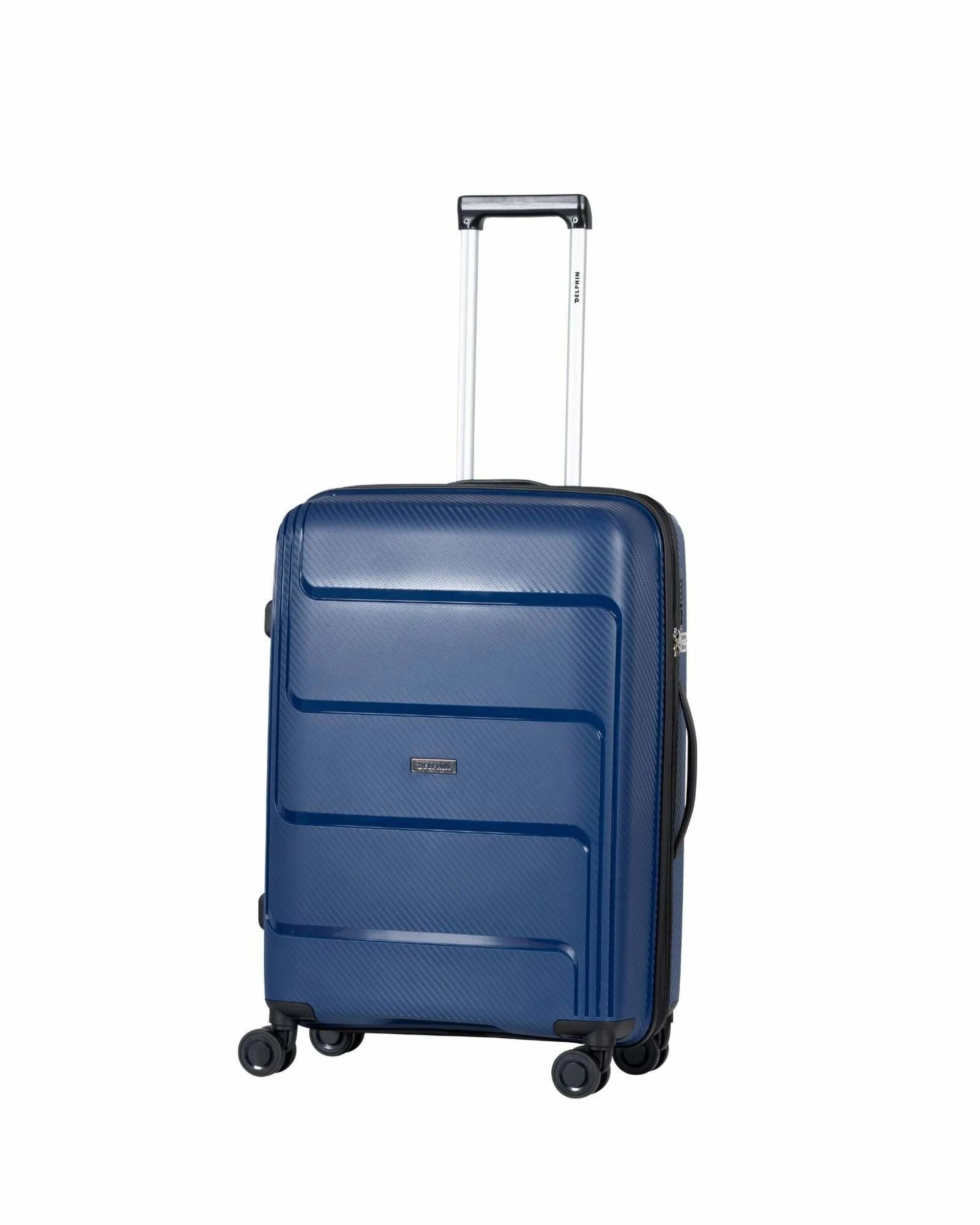 1 Delphin Verona Hardside Medium Spinner Suitcase - 68cm - Blue, 1 of 5