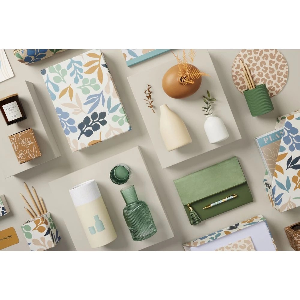 6 Otto Palm Trifold Refillable Notebook Green, 6 of 9