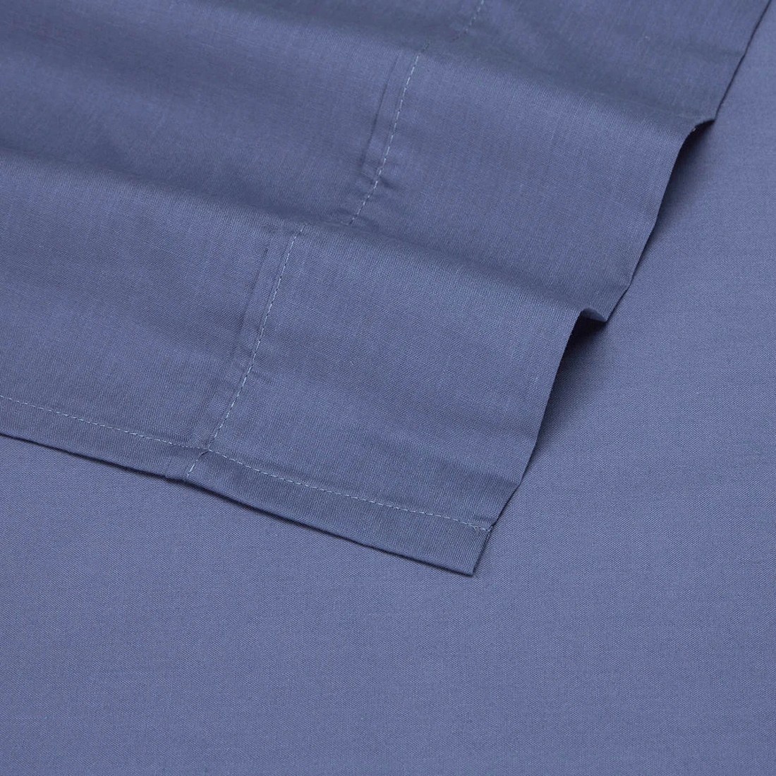 4 180 Thread Count Sheet Set - Single Bed, Mid Blue, 4 of 8