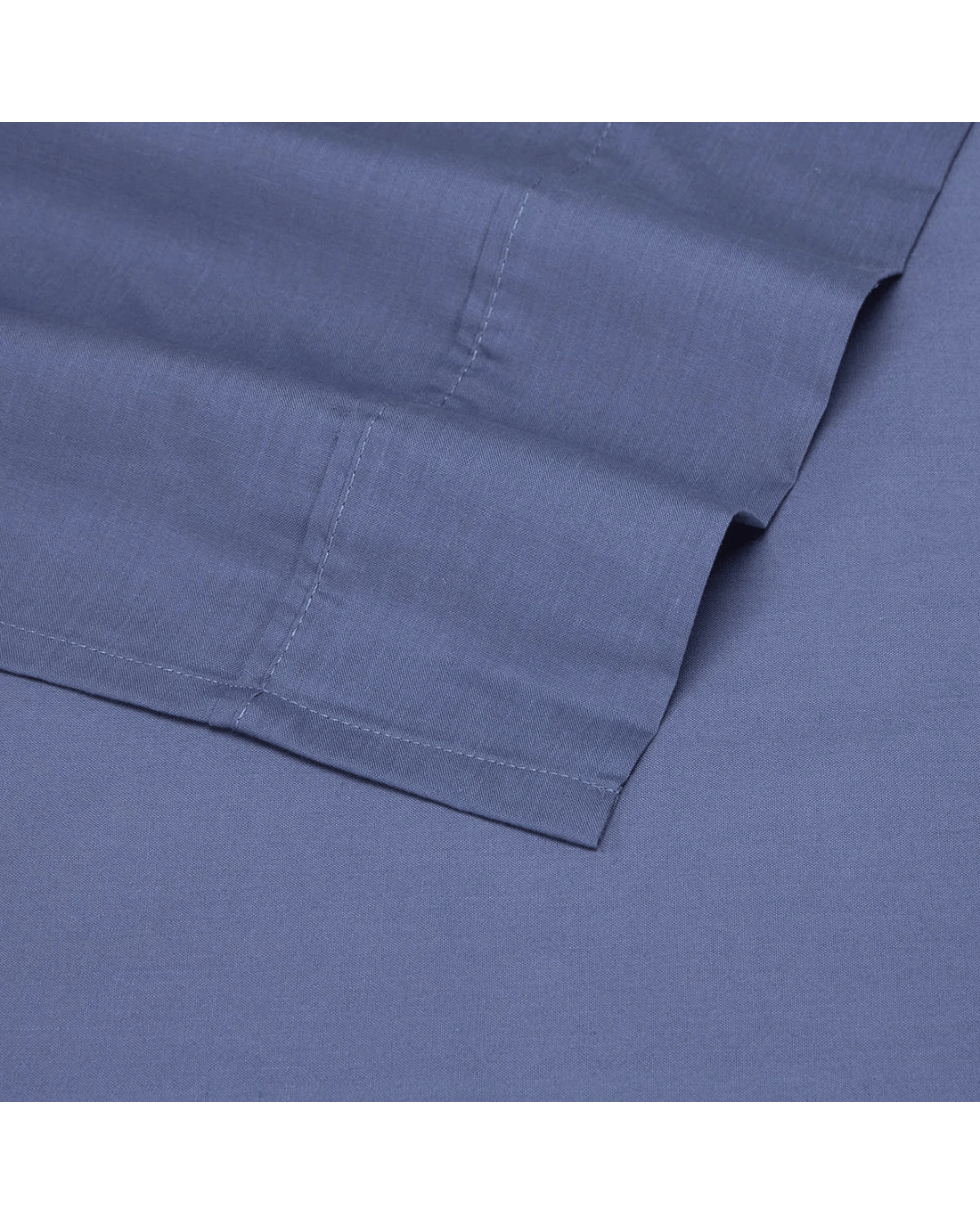 4 180 Thread Count Sheet Set - Single Bed, Mid Blue, 4 of 8