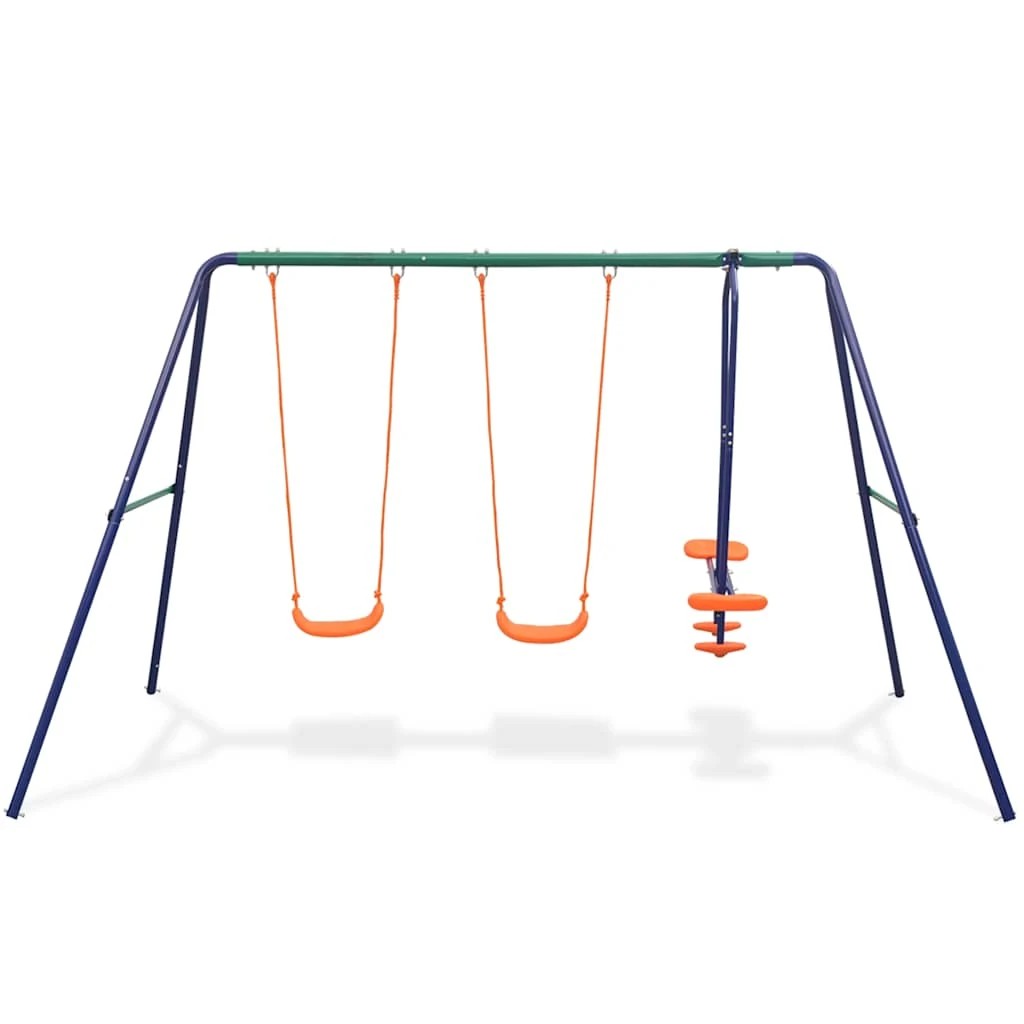 2 Vidaxl Swing Set With 4 Seats - Orange, 2 of 9