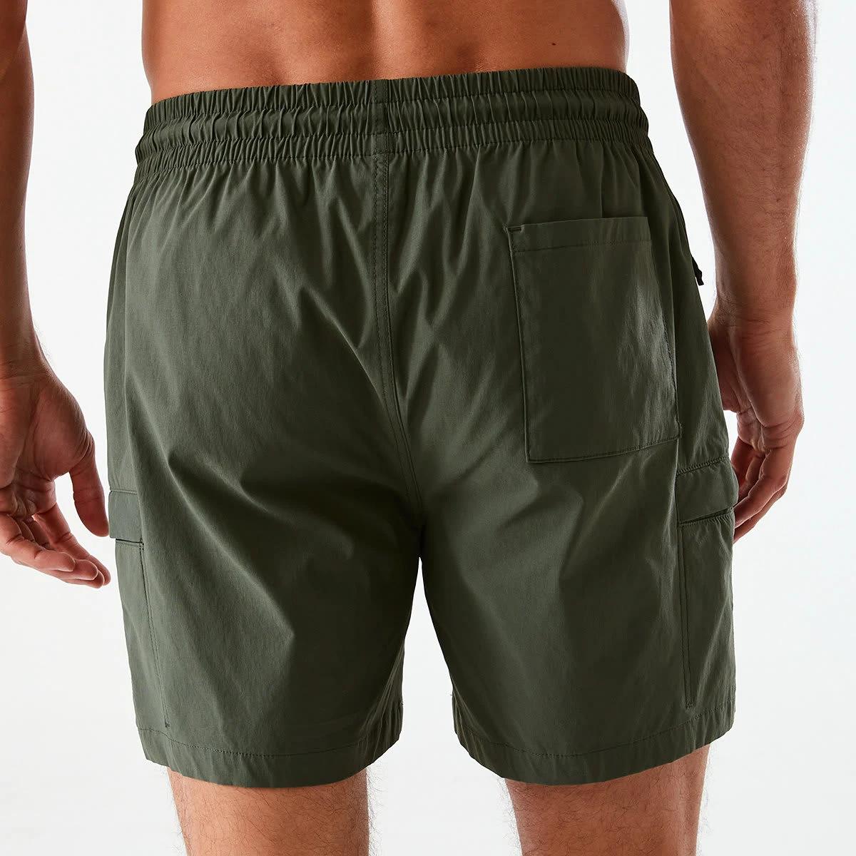 3 Active Mens Everyday Cargo Shorts DEEPEST GREEN, 3 of 6