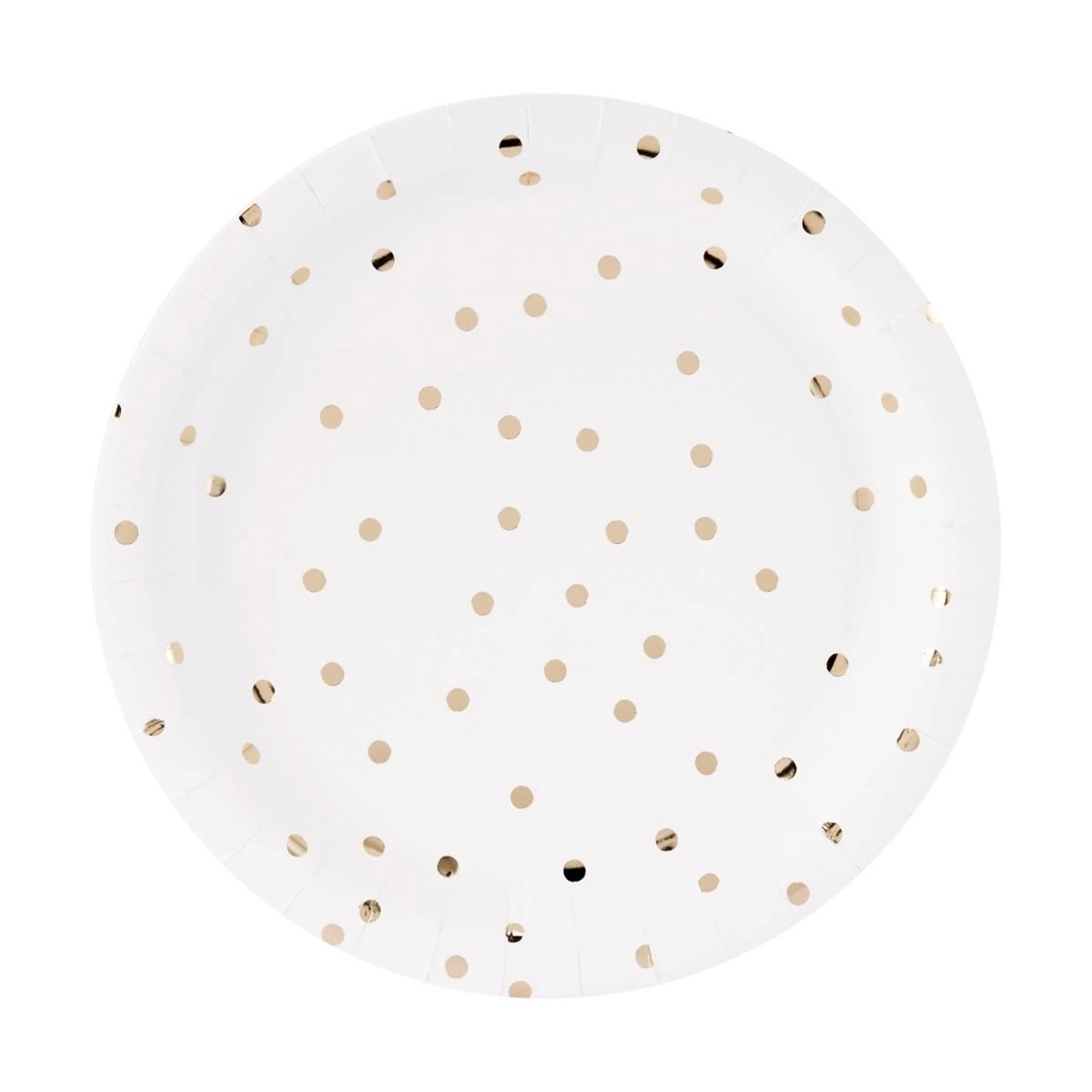 5 16 Piece Gold Foil Dot Paper Plates, 5 of 7