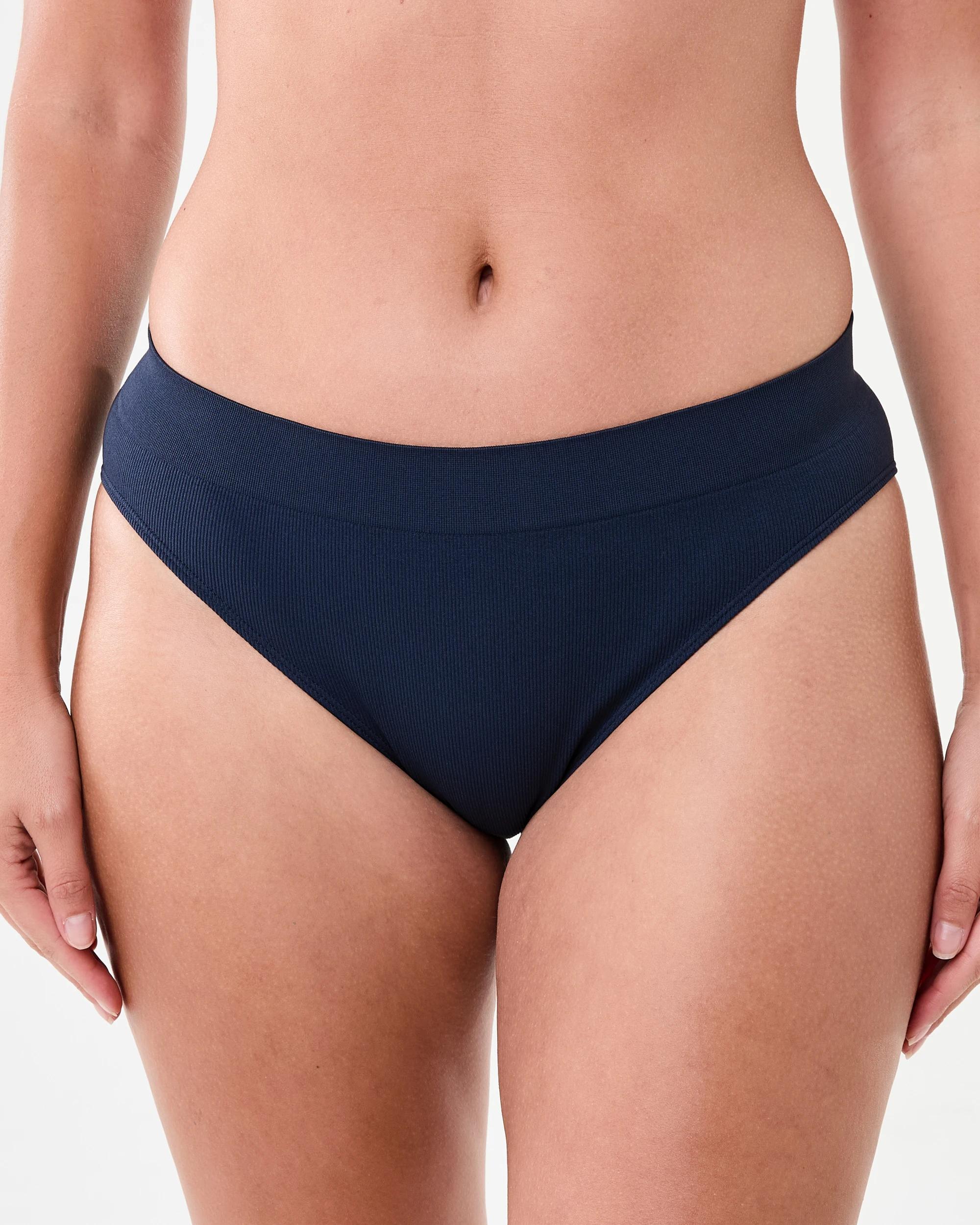 5 3 Pack Ribbed Seamfree Hi-Waist Bikini Briefs Rq Pk Nb, 5 of 8