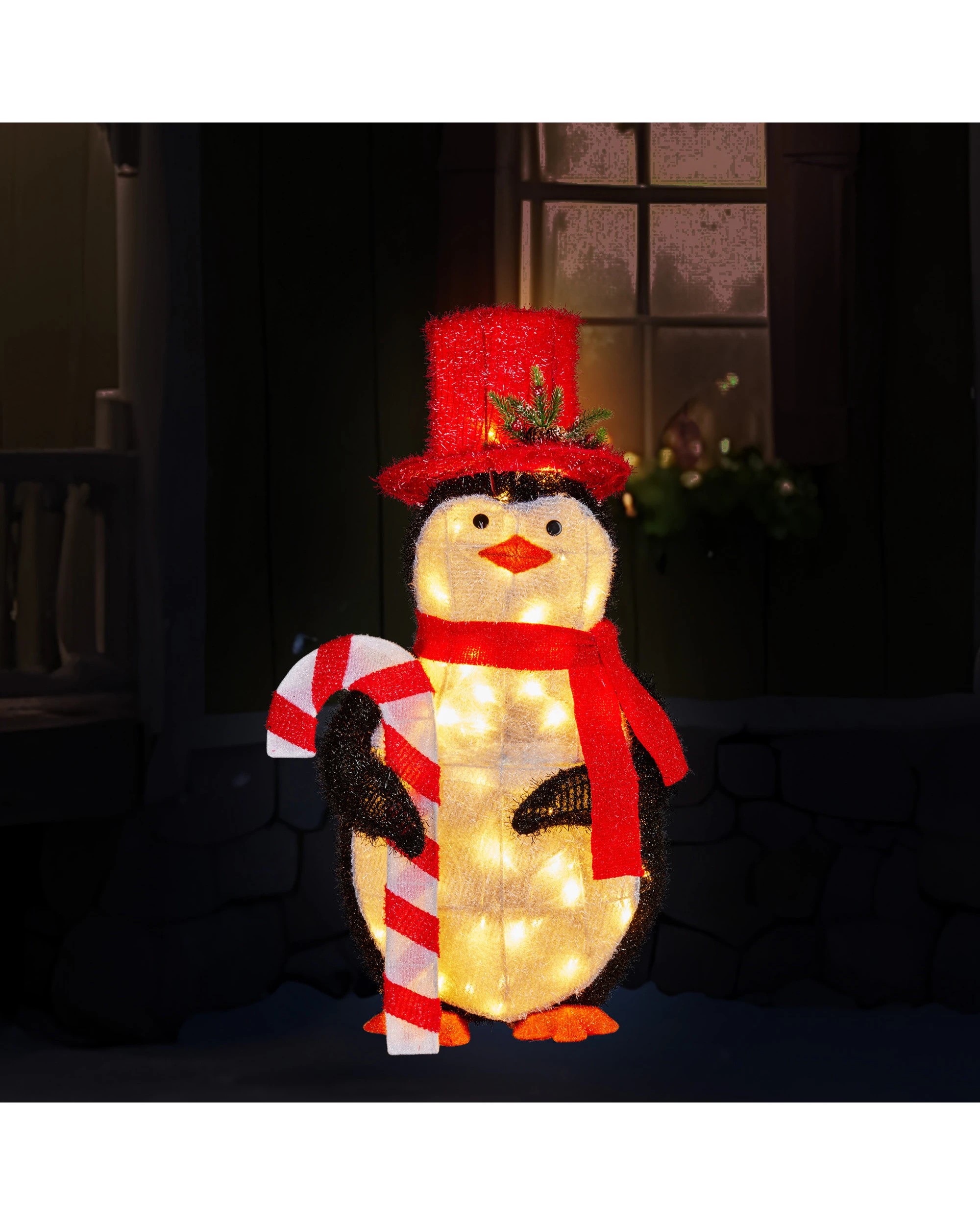 5 Christabelle 80cm Christmas Penguin Display with LED Lights Indoor Outdoor Decoration, 5 of 5