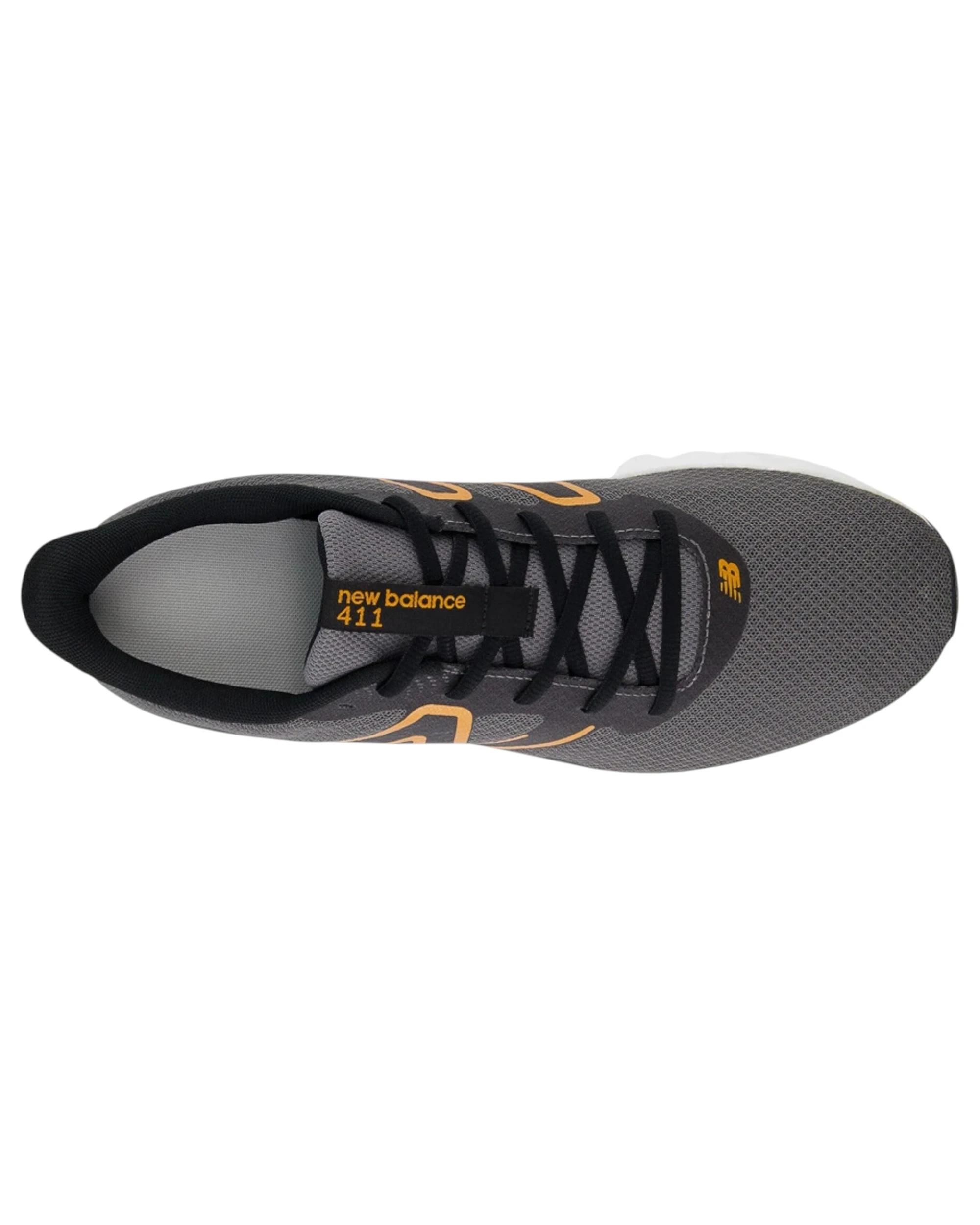 4 New Balance Mens 411 Athletic Shoes GREY/ORANGE, 4 of 5