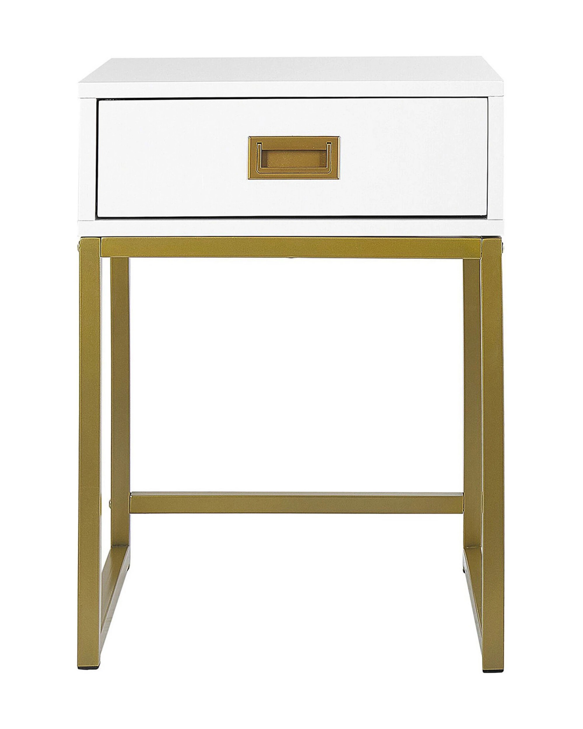 2 Sarantino Emilia Bedside Table Night Stand - White Gold, 2 of 9