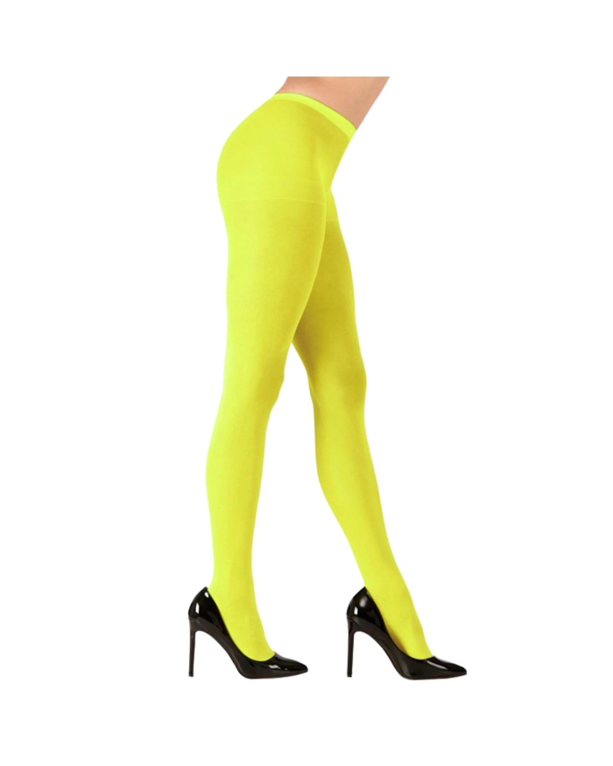 1 Widmann Adult Stockings YELLOW, 1 of 3
