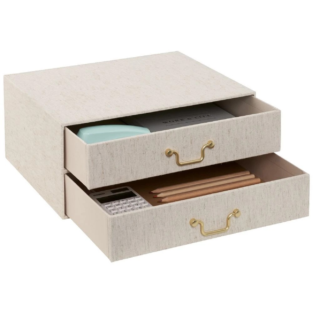 3 Otto 2 Drawers Natural Linen Look, 3 of 6