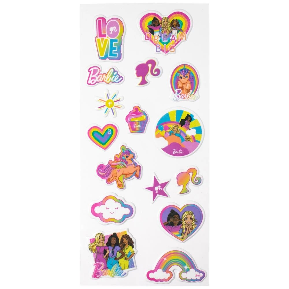 2 Puffy Stickers Barbie, 2 of 2