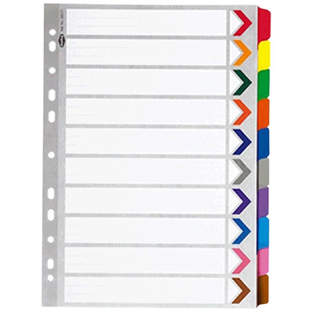 1 Marbig Reinforced A4 10 Tab Divider, 1 of 1