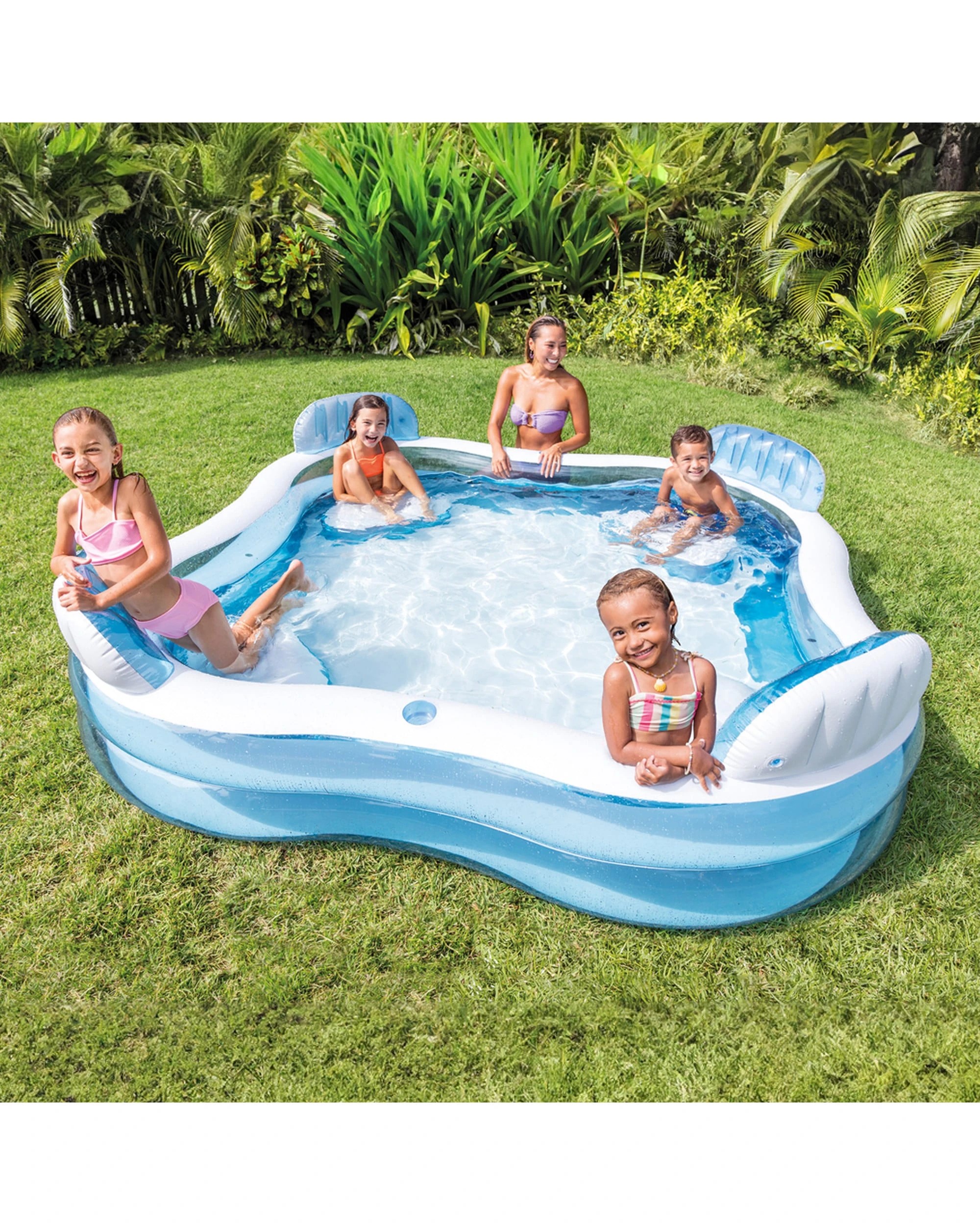 7 Intex Swim Center Square Inflatable Family Lounge Pool, 7 of 7