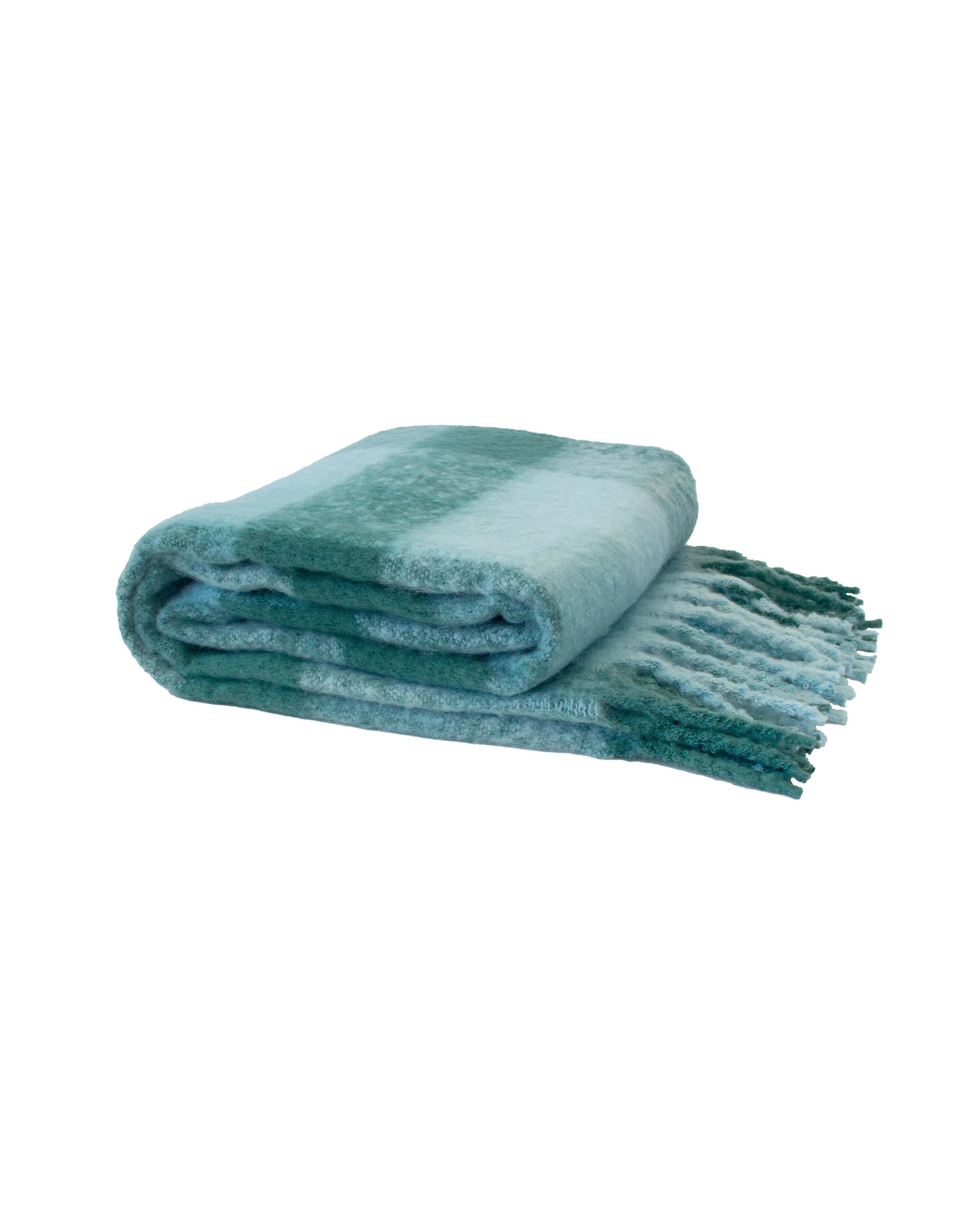 2 Bambury Cosmo Faux Mohair Cosy Throw Aqua - Blue, 2 of 5