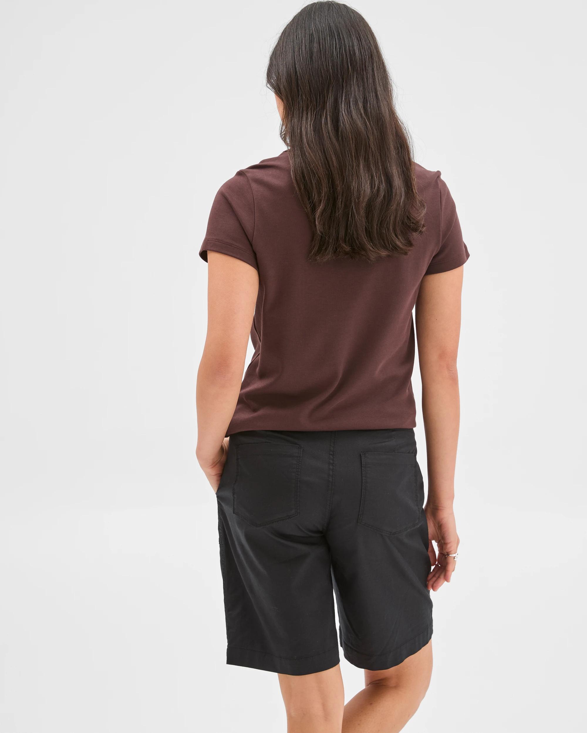 7 Target Woman Australian Cotton Blend Rib Waist Shorts BLACK, 7 of 7