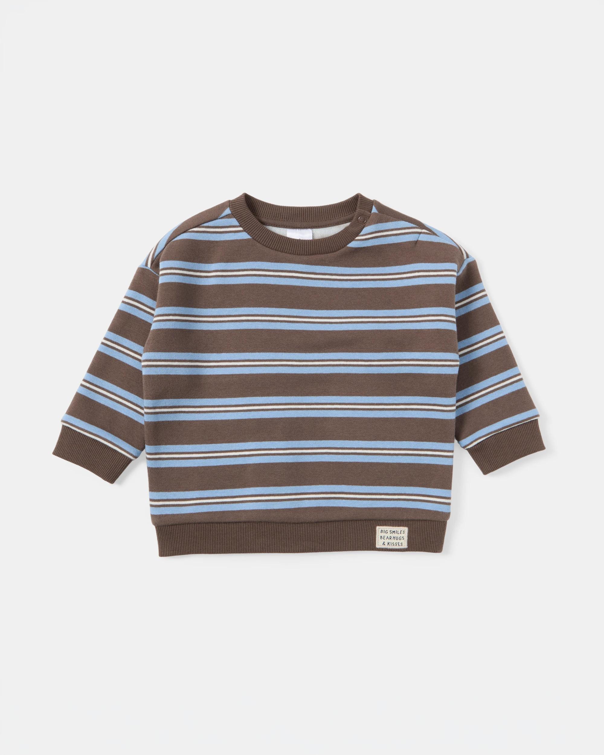 1 Drop Shoulder Sweatshirt Stripe, 1 of 3