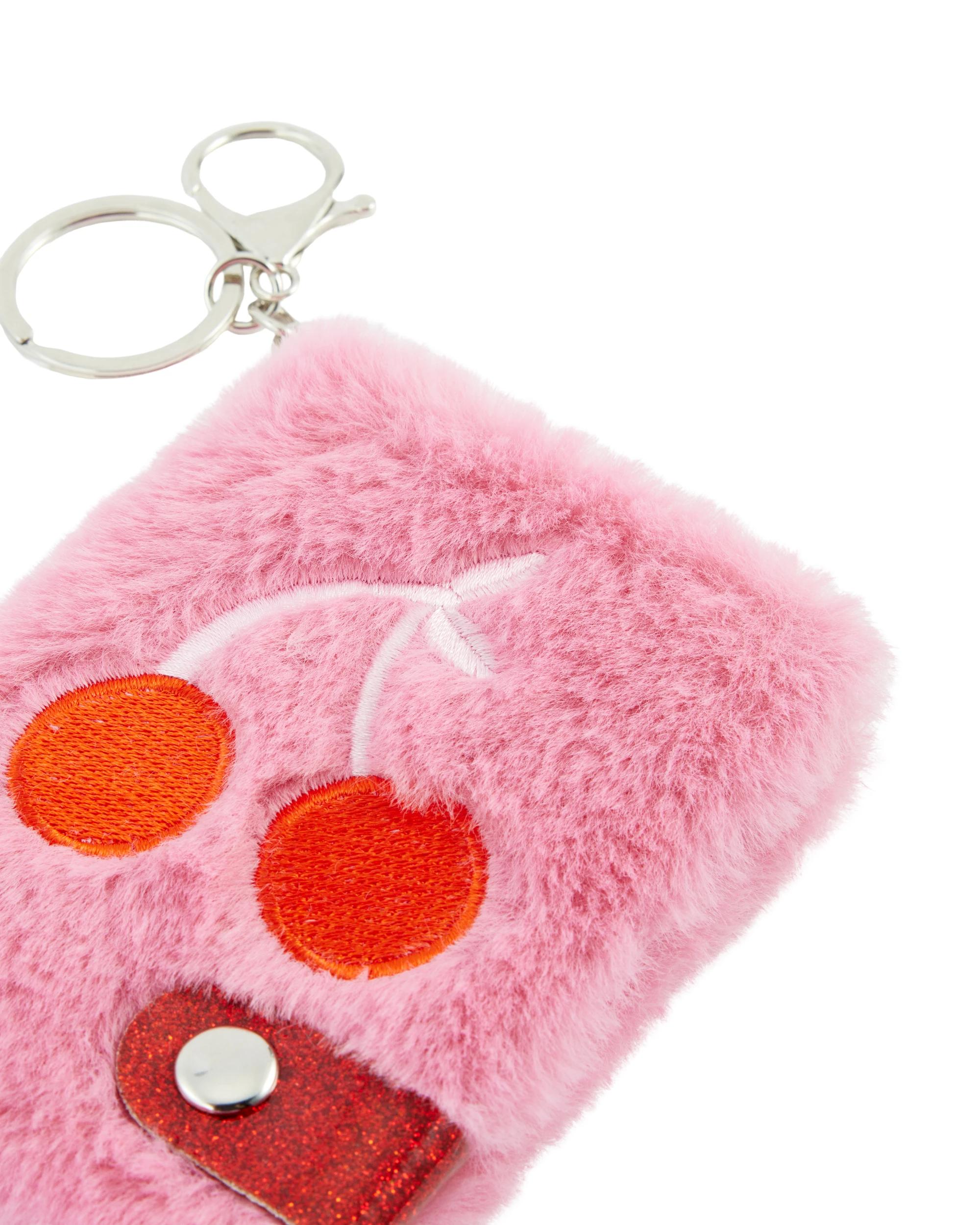 4 Fluffy Book Charm Keyring - Silver Tone and Pink Pink, 4 of 5