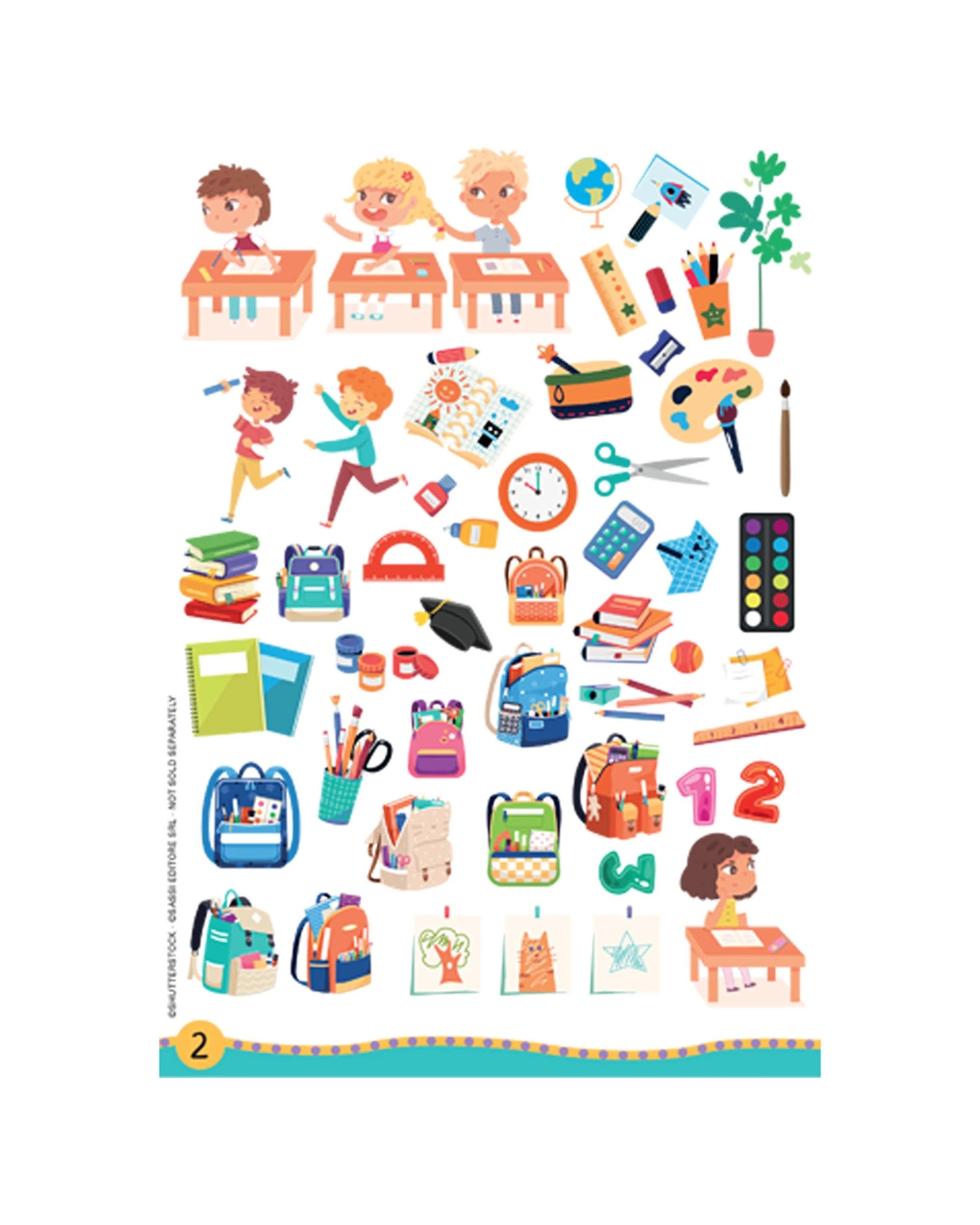 3 Sassi Arts Crafts Kids Children Activity Colouring Book My Day - Multi, 3 of 3