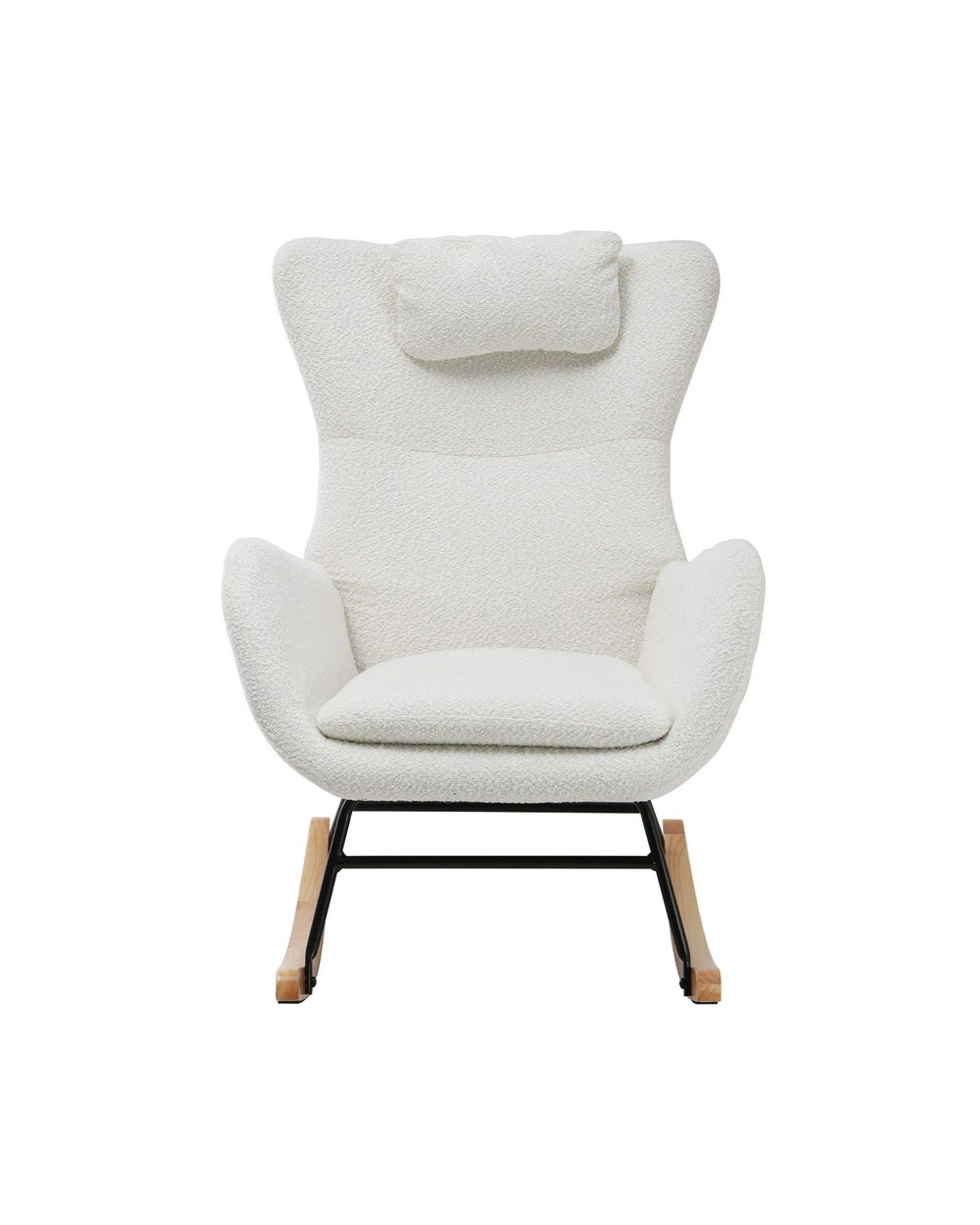 2 Artiss Rocking Chair Armchair Pillow
 - White, 2 of 3