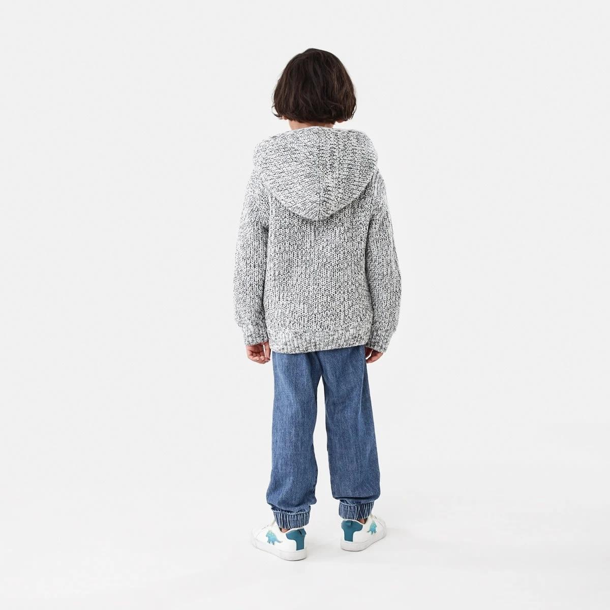6 Sherpa Knit Hoodie Wht Twist, 6 of 8