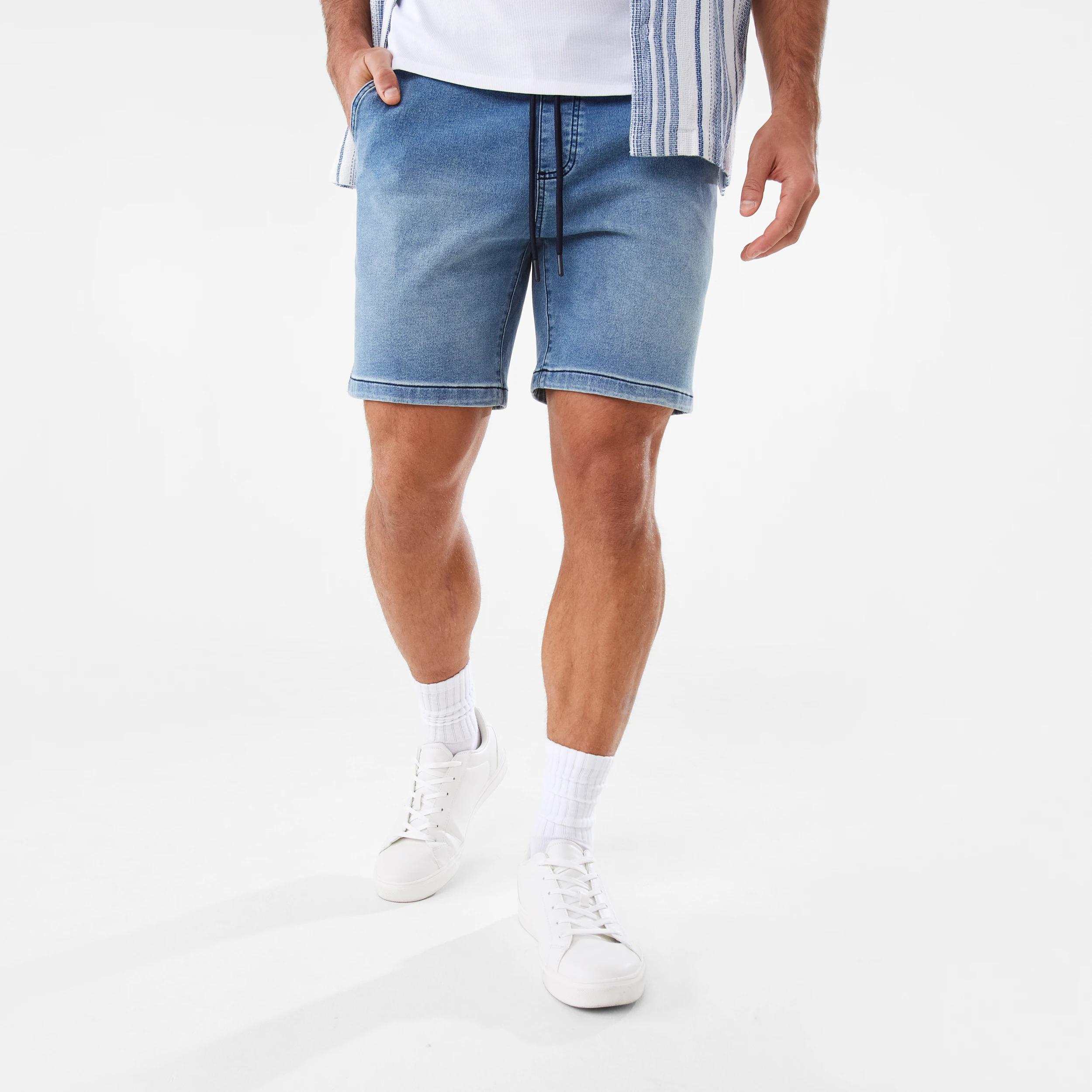 7 Denim Jogger Shorts VINTAGE BLUE, 7 of 7