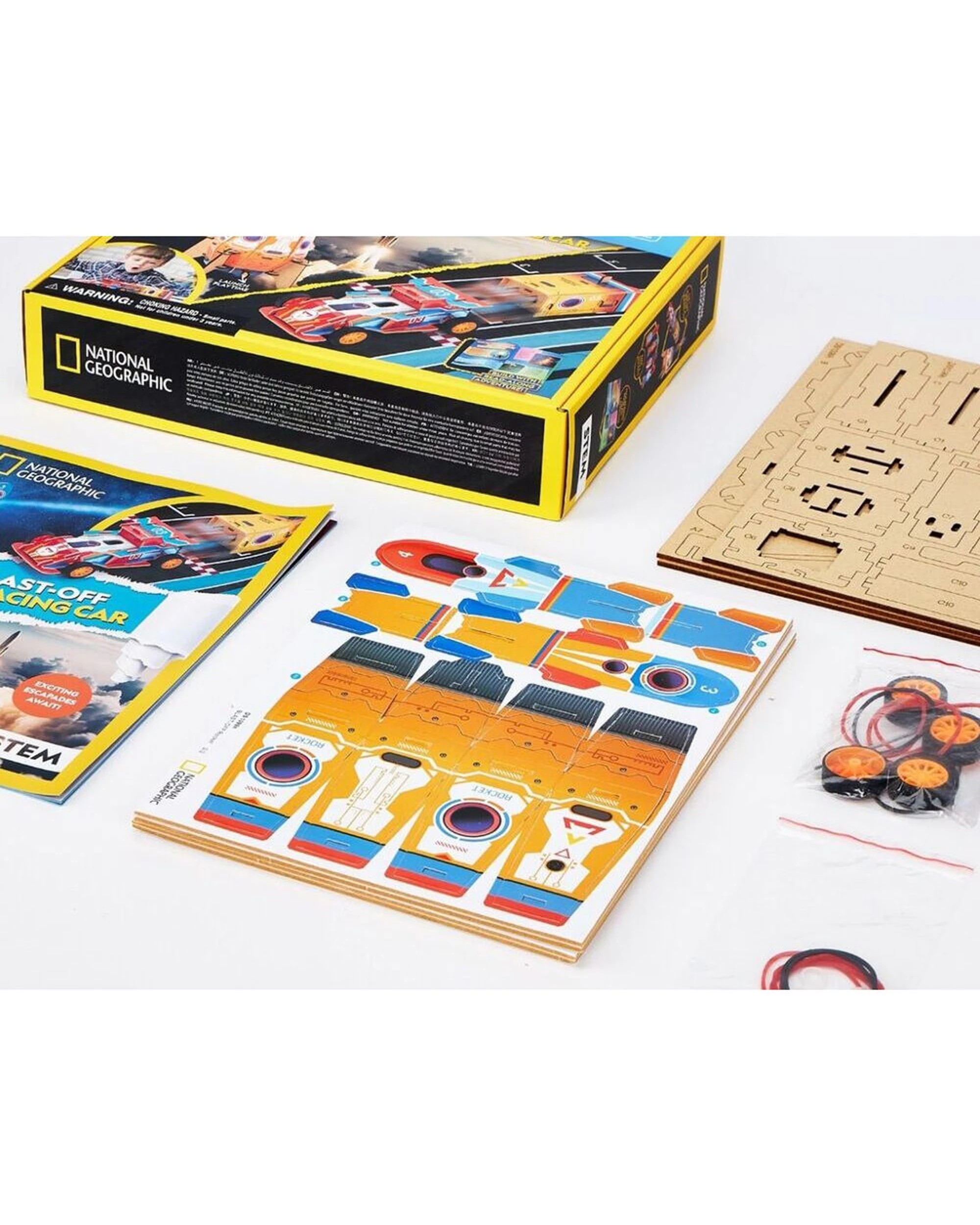 2 National Geographic 2 in 1 Blast-Off Rocket and Racing Car 3D Puzzle Kids Toy Set - Multi, 2 of 2