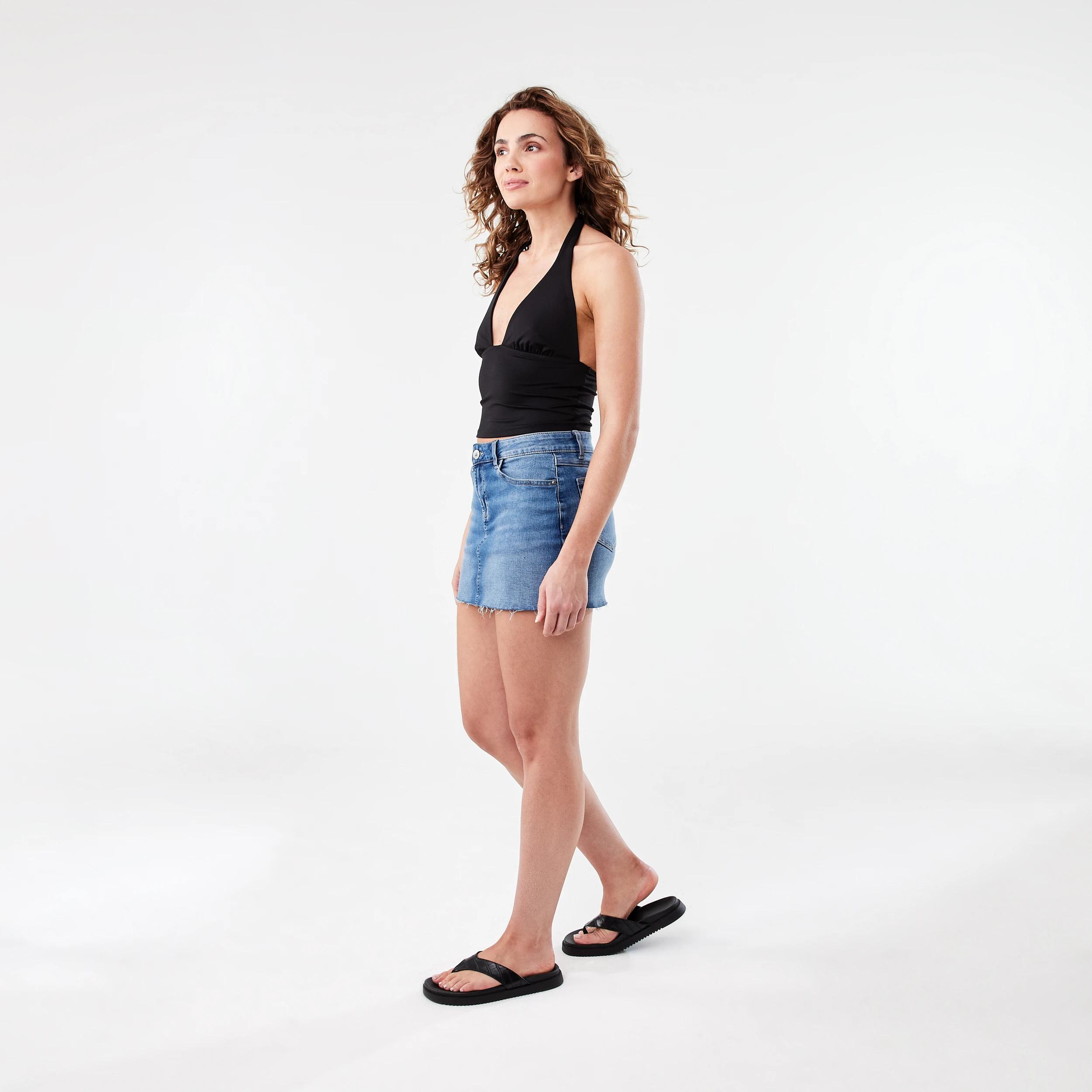 3 Halter Neck Jersey Top Black, 3 of 8