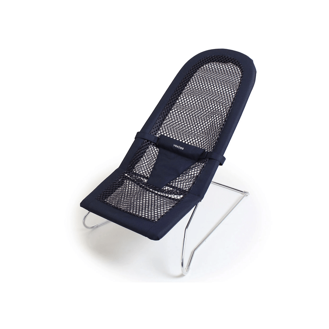 1 Vee Bee Baby Bouncer With Safety Harness And Padded Mesh Seat - Navy - Blue, 1 of 4