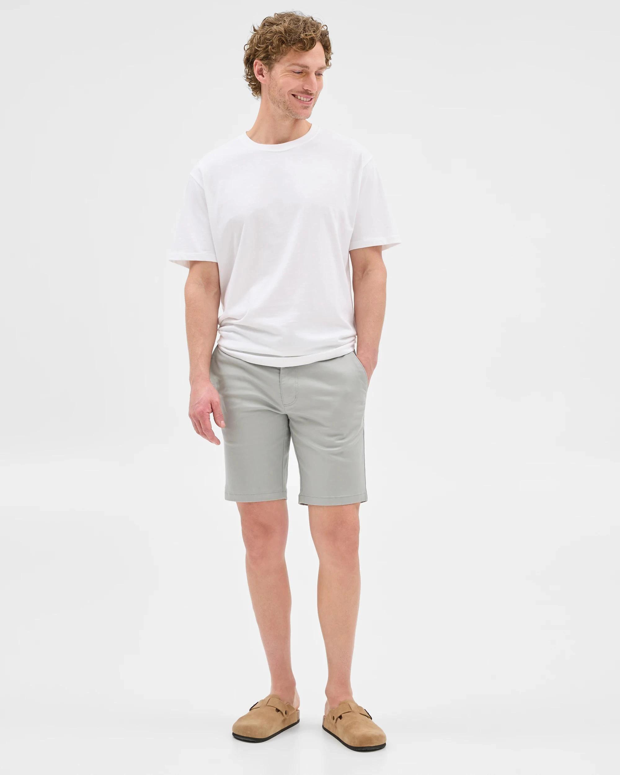 2 Target Australian Cotton Blend Slim Chino Shorts LIMESTONE, 2 of 7