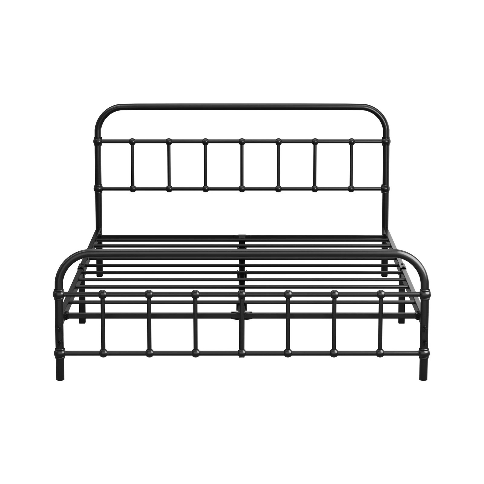 6 Oikiture Metal Bed Frame Double Size Bed Base Platform
 - Black, 6 of 9