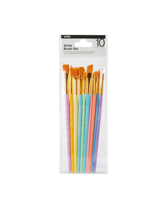 10 Piece Artist Brush Set