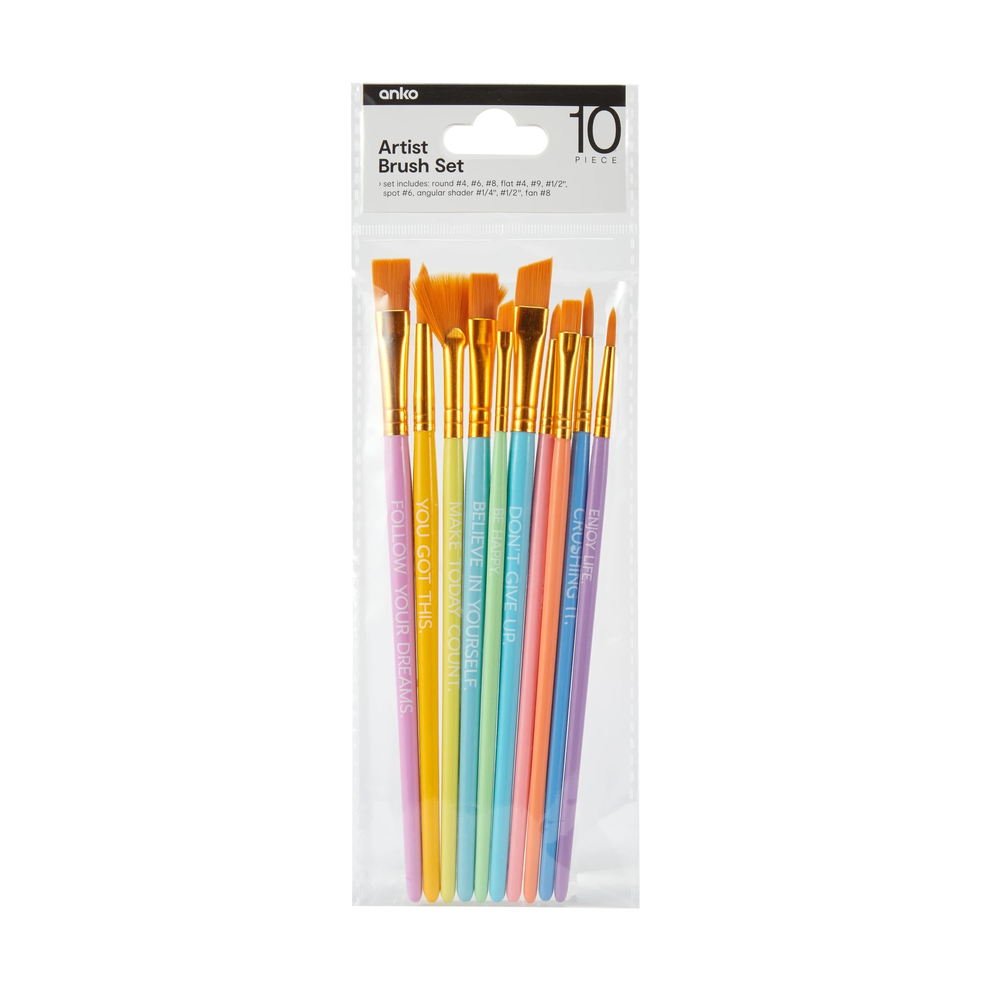 1 10 Piece Artist Brush Set, 1 of 2