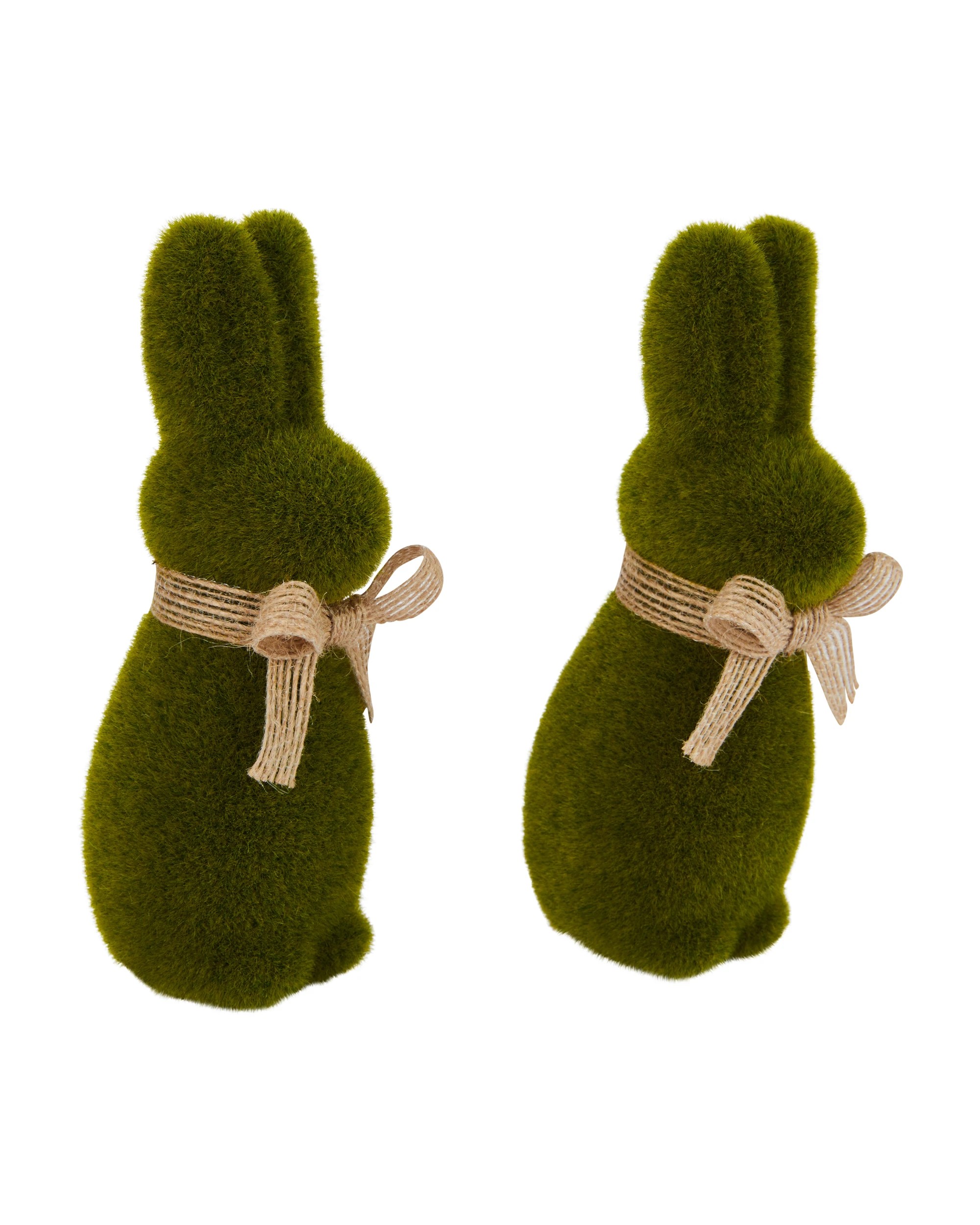 2 2 Pack Mini Green Flocked Bunnies, 2 of 4