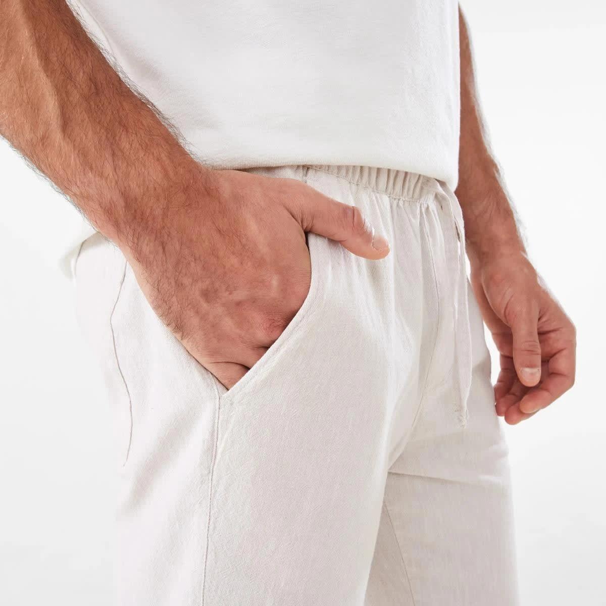 6 Cotton Linen Chino Pants BARLEY YD, 6 of 6
