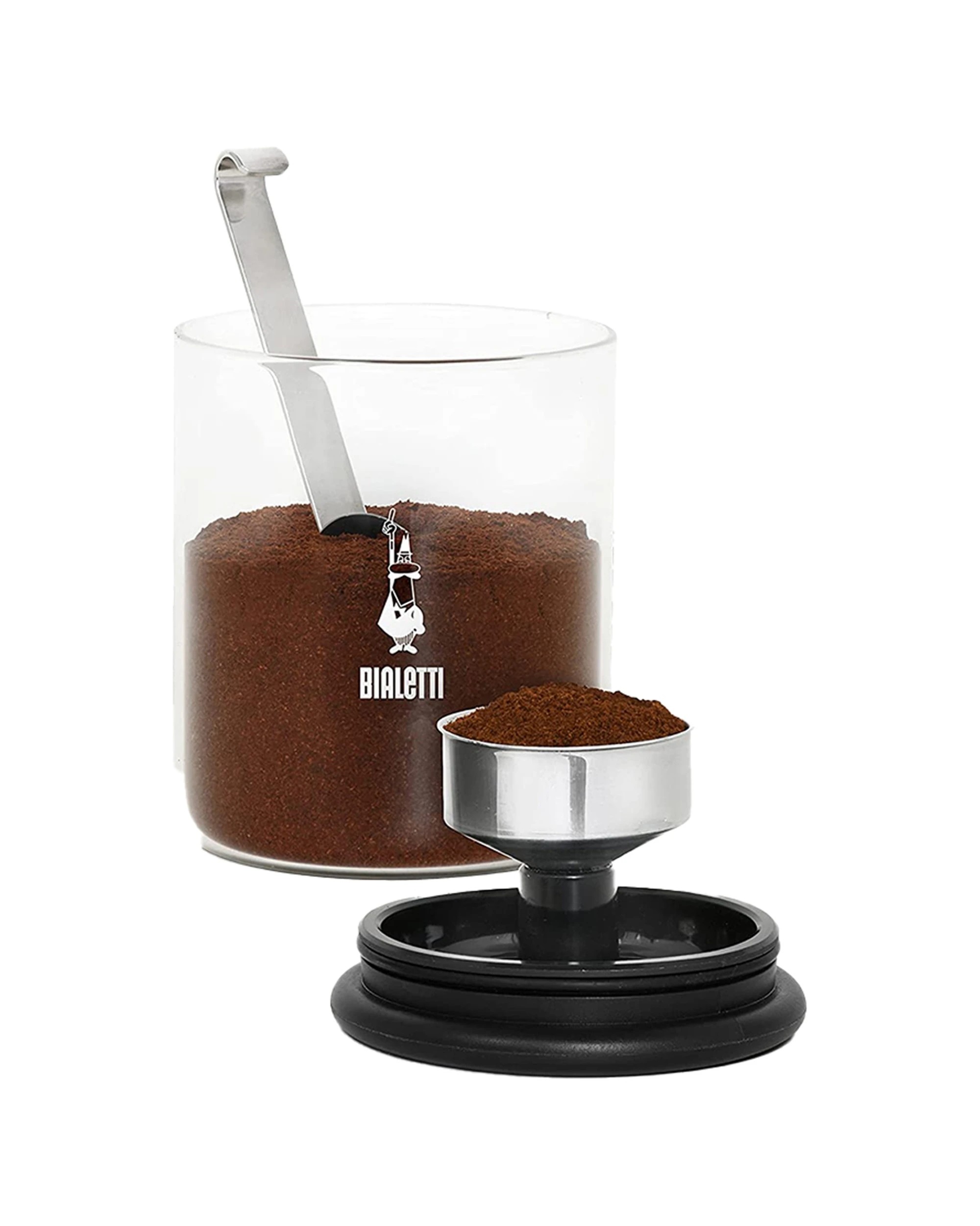 1 Bialetti 250g Glass Coffee Jar With Moka Top And Spoon Set - Clear, 1 of 1